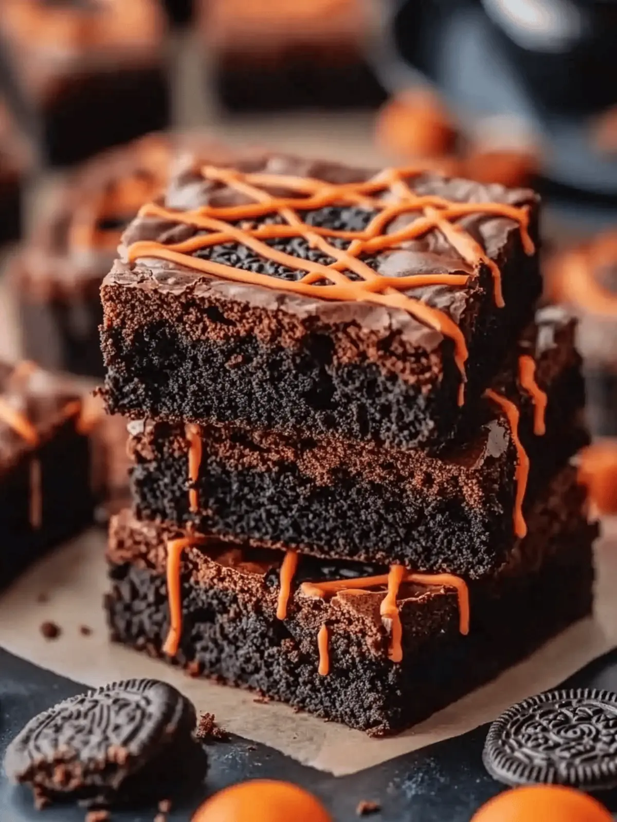 Halloween Oreo Brownies
