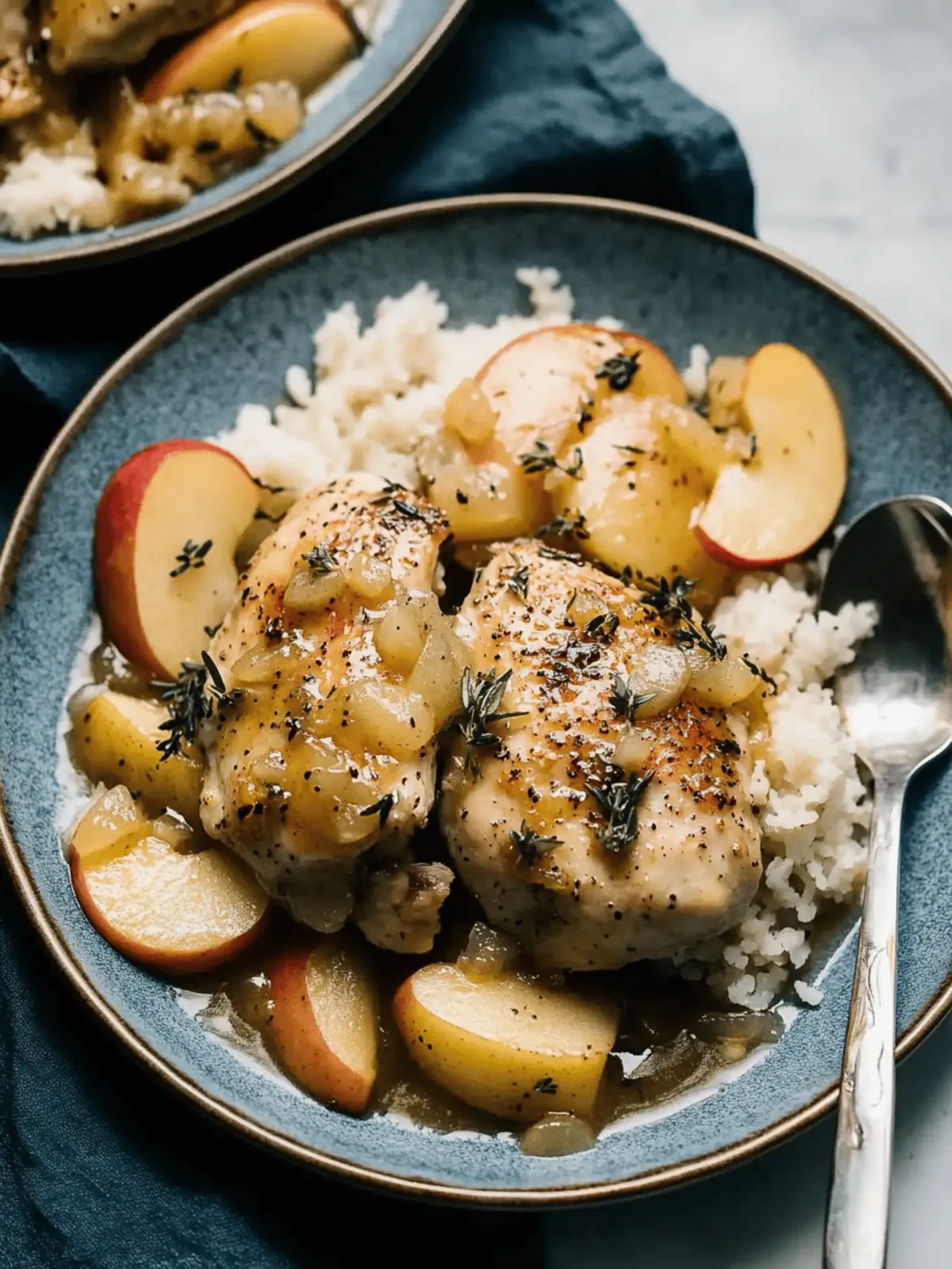 Apple Chicken with Cider Mustard Sauce