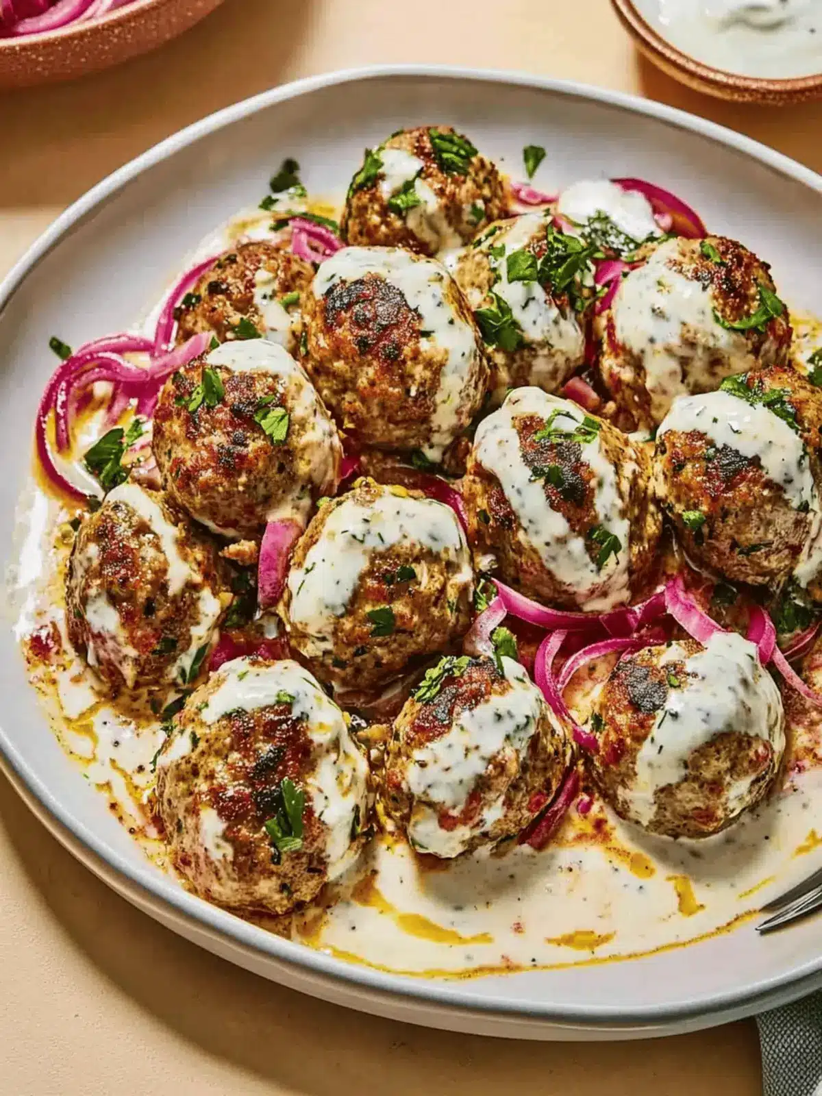 Turkish Meatballs in Yogurt Sauce