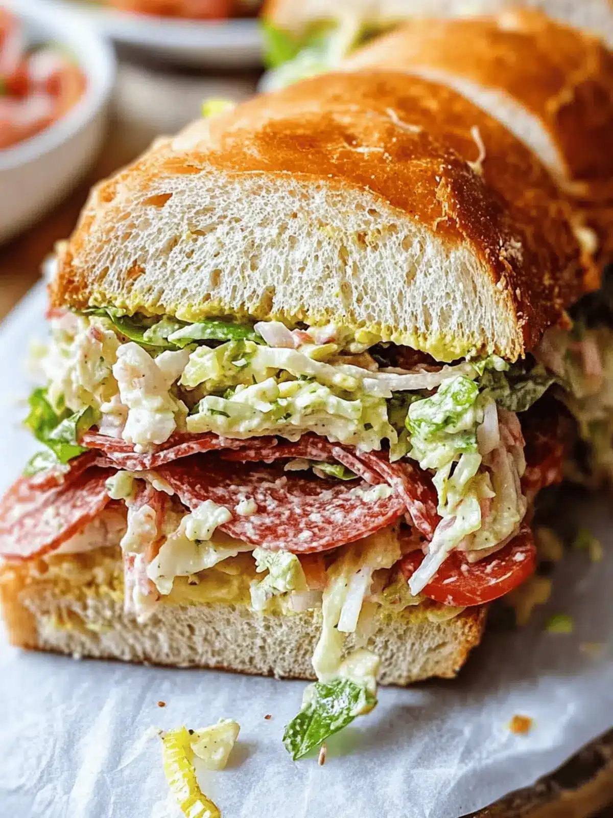 Italian Grinder Salad Sandwich (TikTok Viral Recipe)
