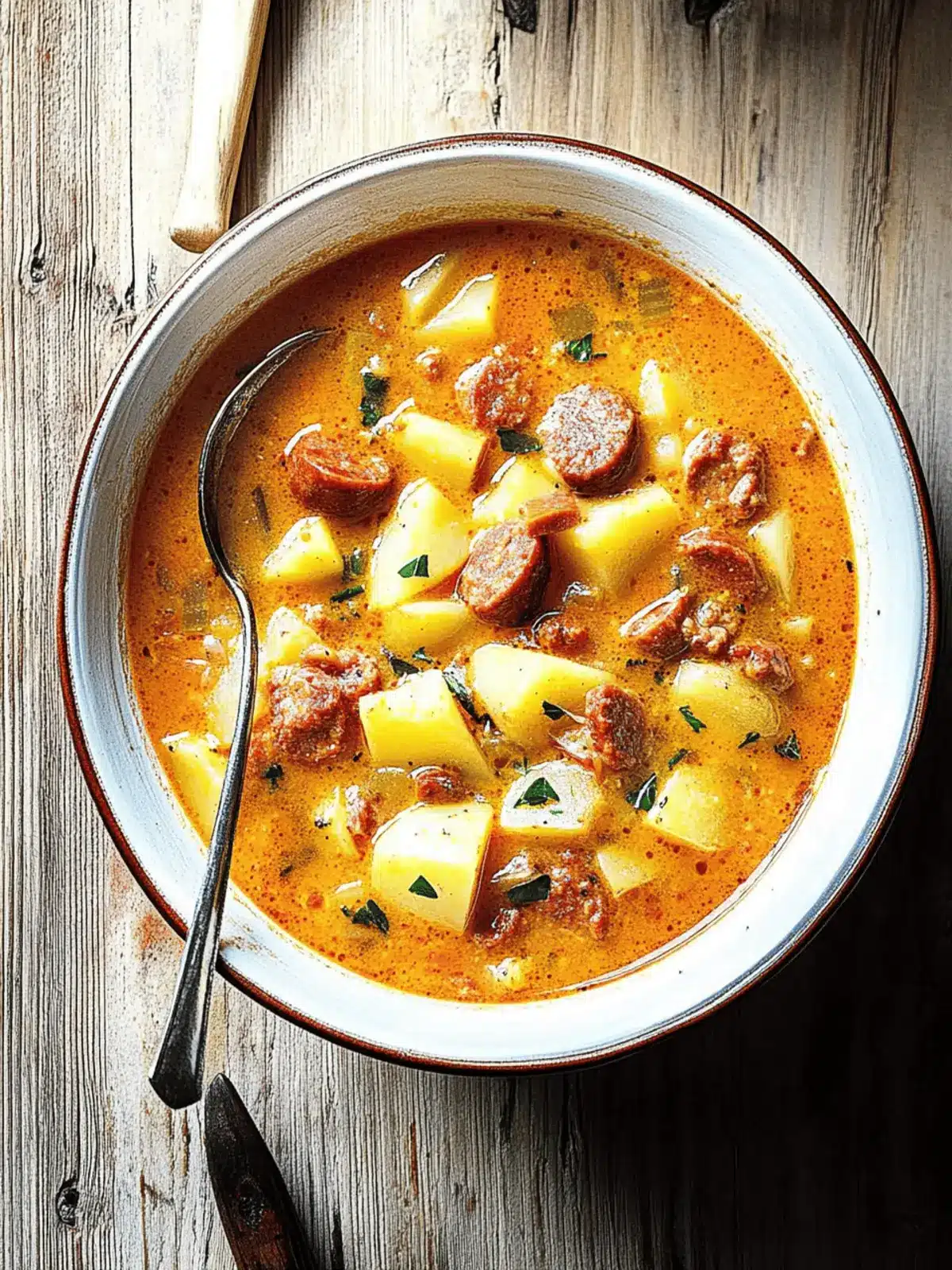 Spanish Potato Soup with Chorizo
