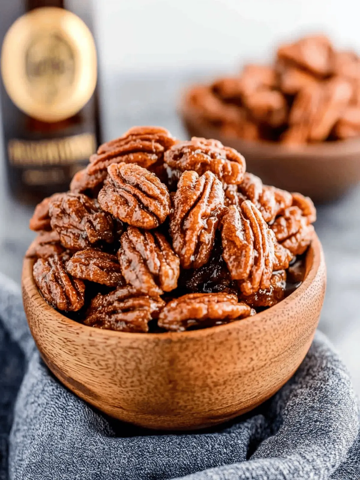 Crockpot Maple Bourbon Candied Pecans