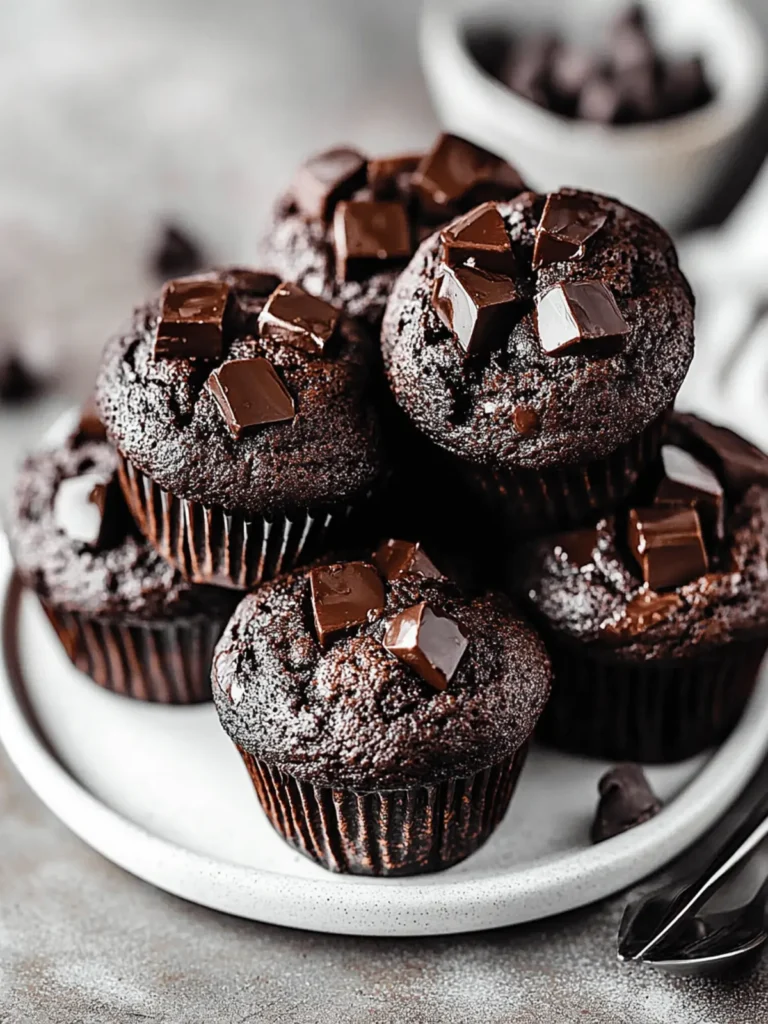 Triple Chocolate Chip Muffins
