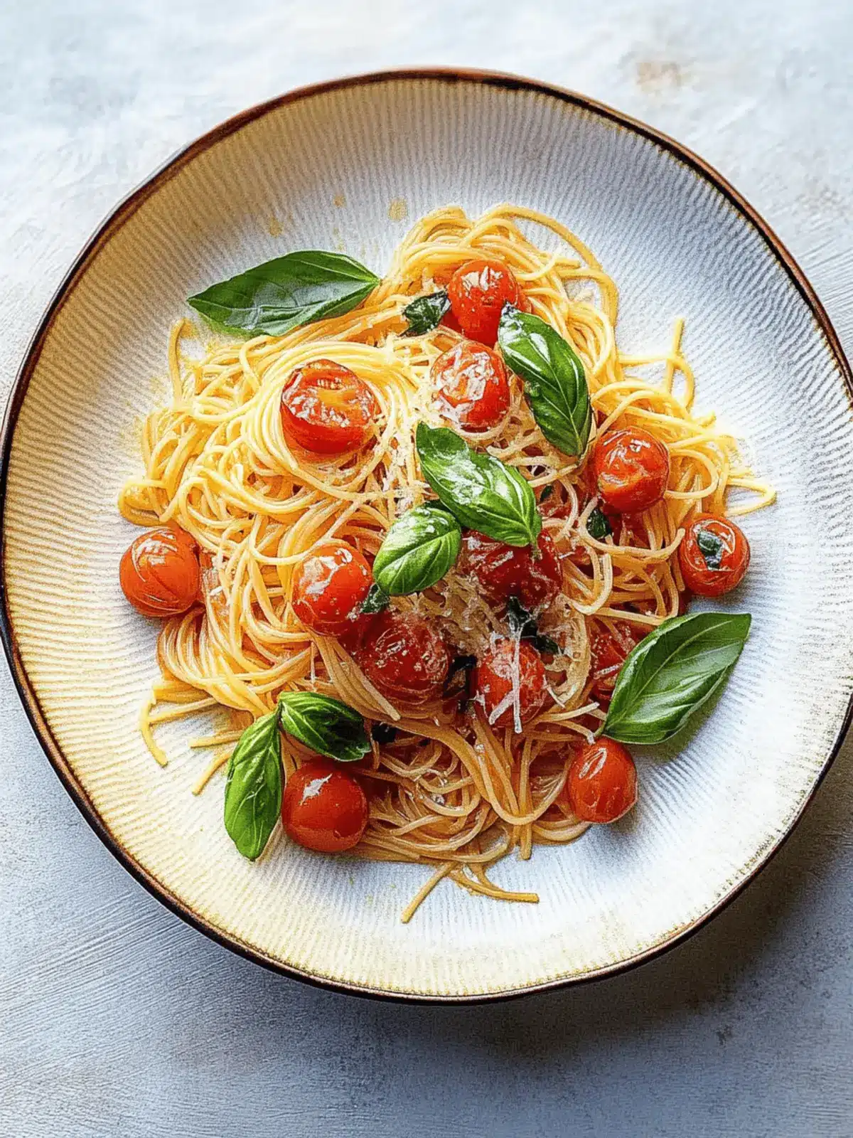 Cherry tomato and basil pasta