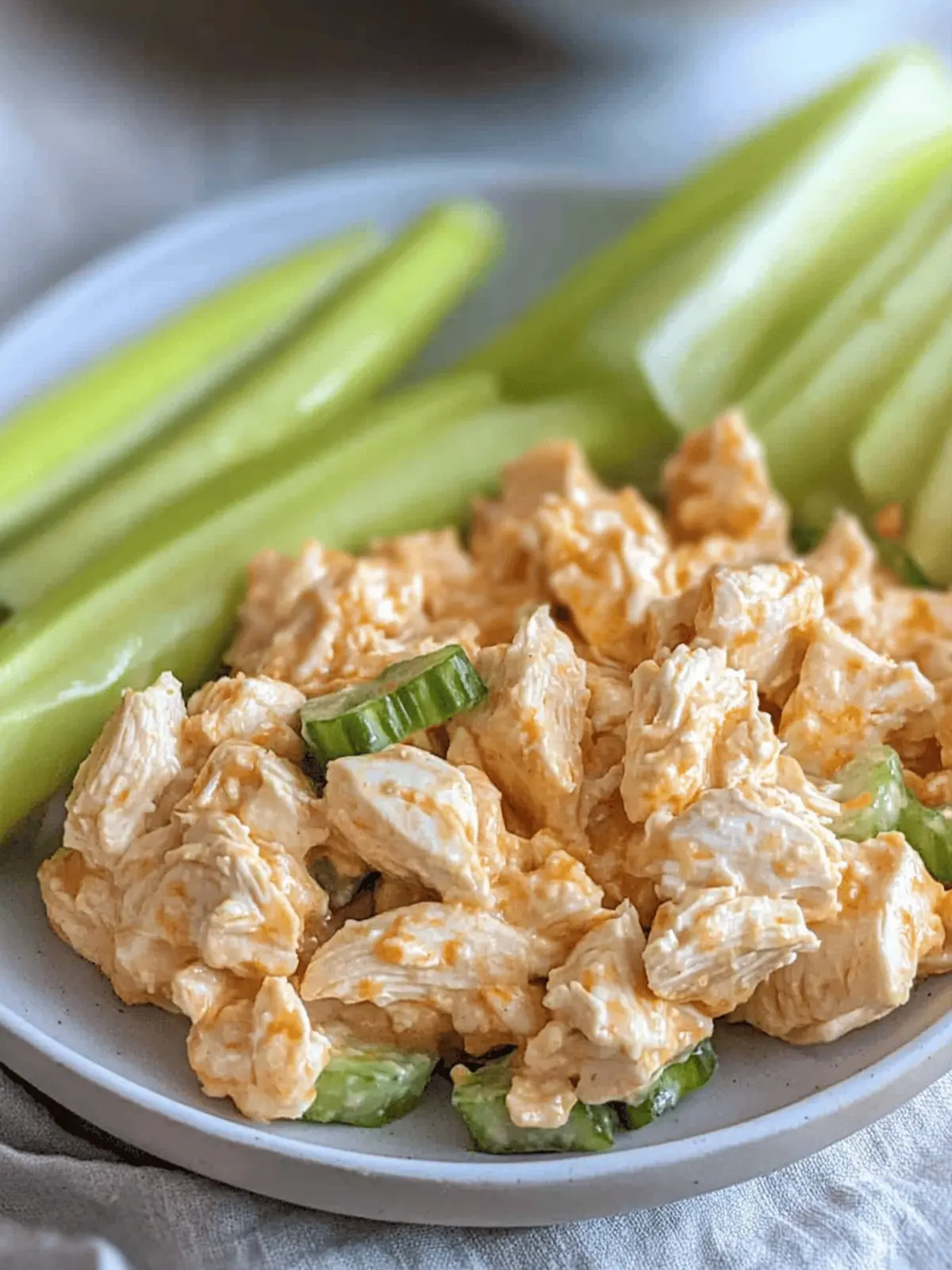 High Protein Buffalo Chicken Salad (Healthy, Easy)