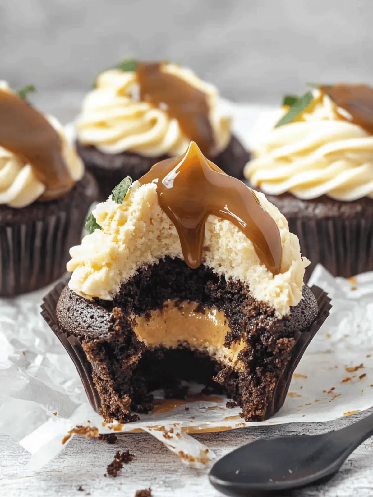 Chocolate Caramel Cupcakes