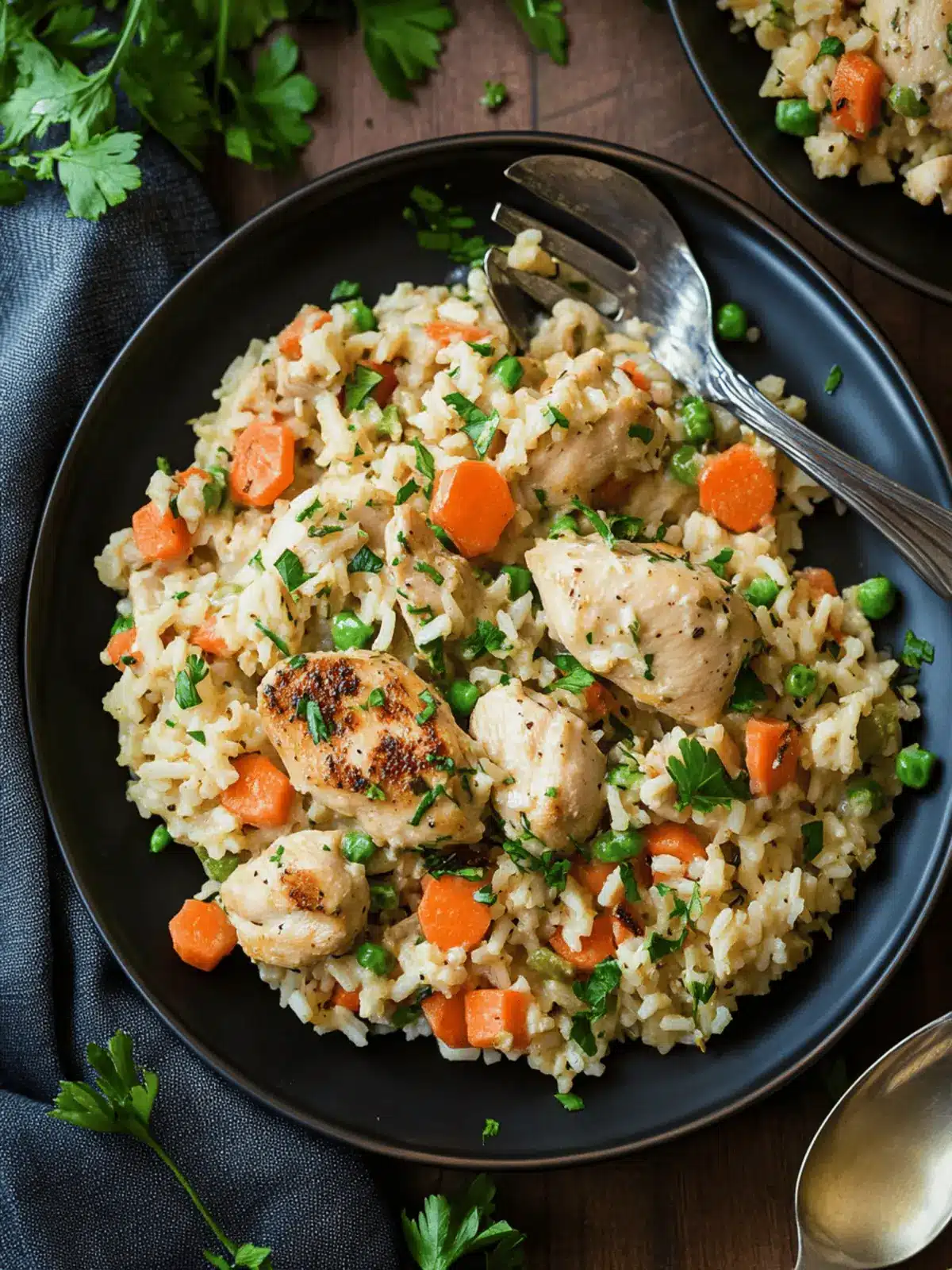 One Pan Creamy Chicken and Rice