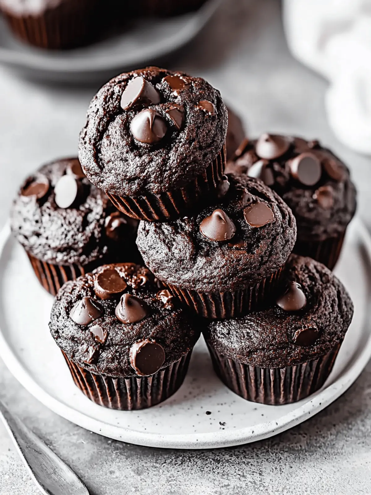 Triple Chocolate Chip Muffins