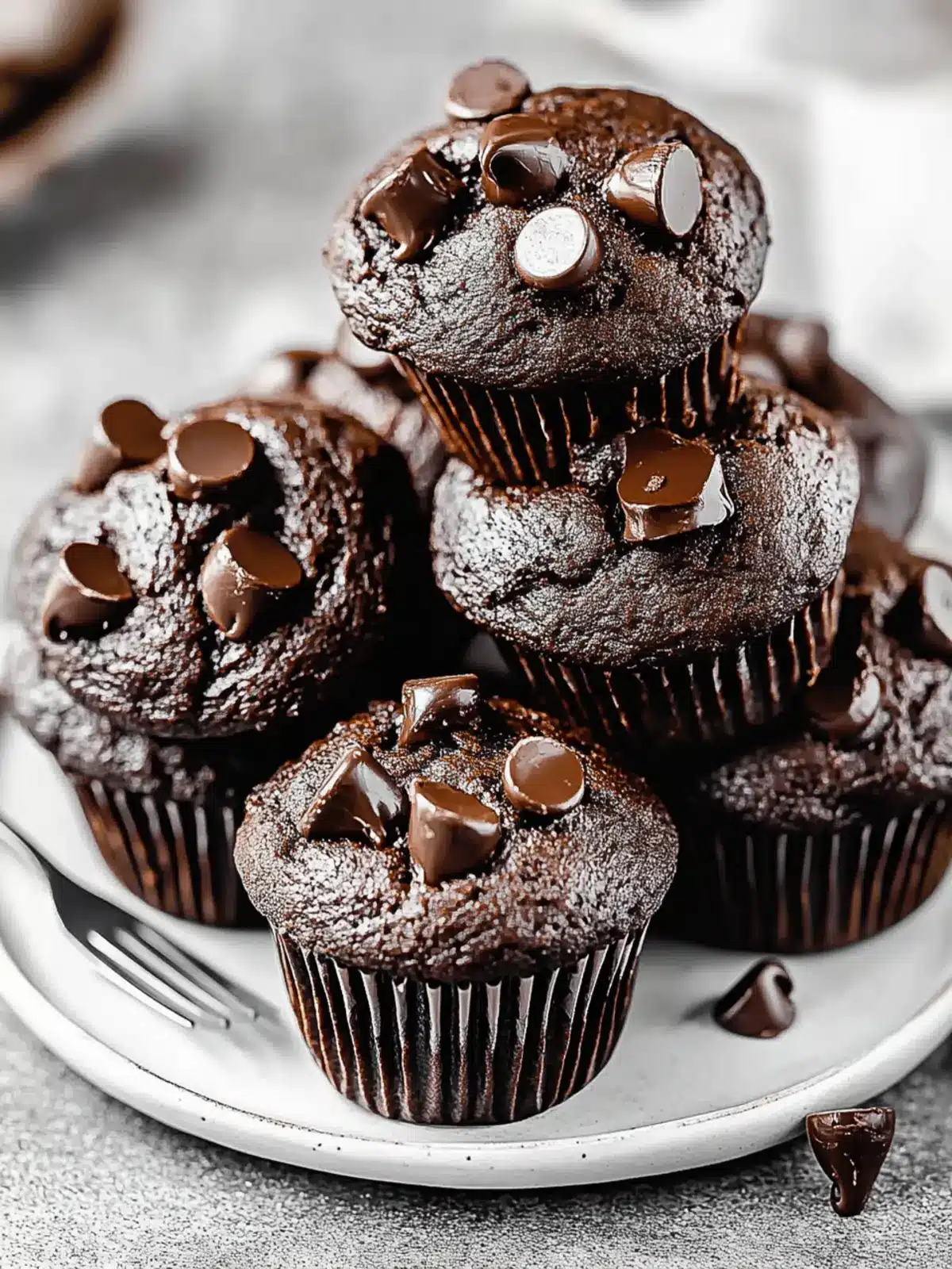 Triple Chocolate Chip Muffins