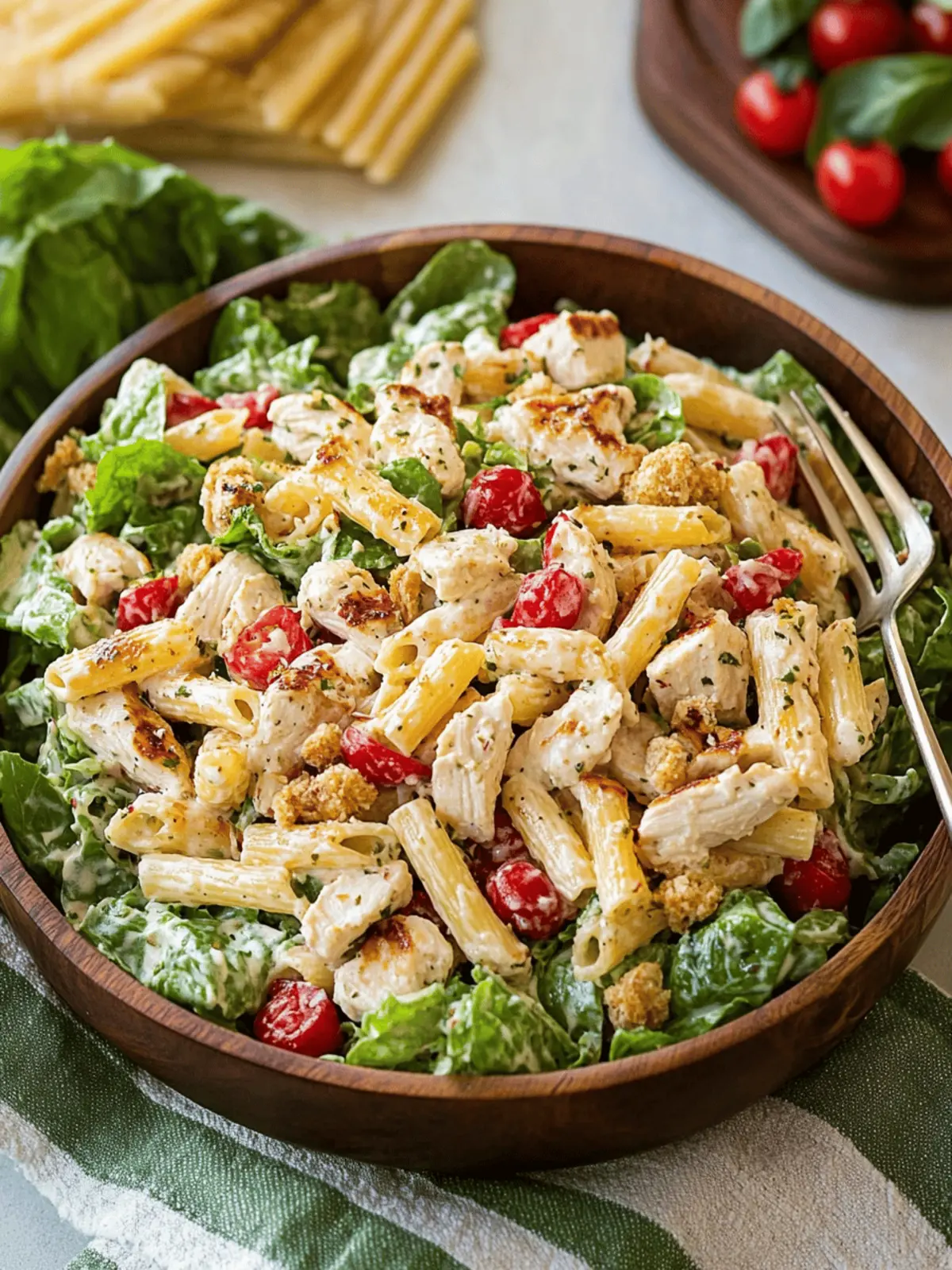 Chicken Caesar Pasta Salad