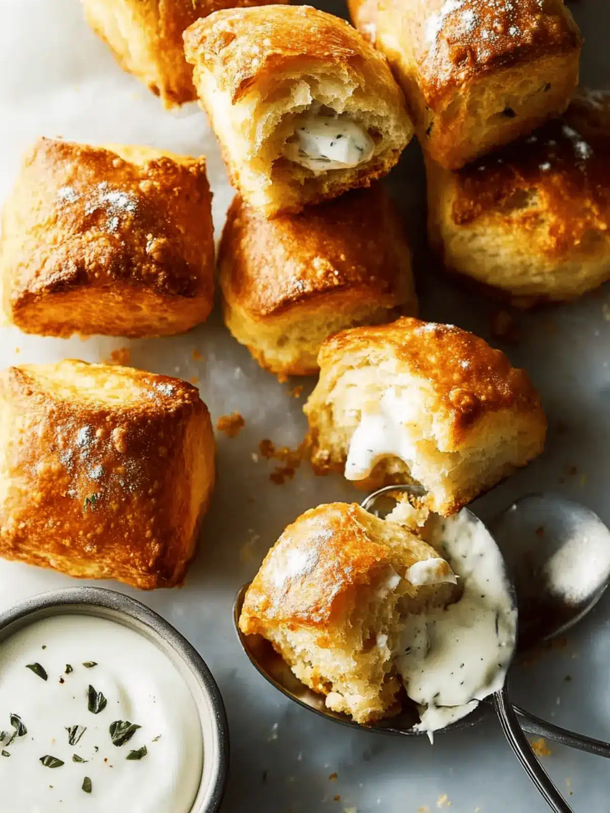 Buffalo Chicken Biscuit Bombs