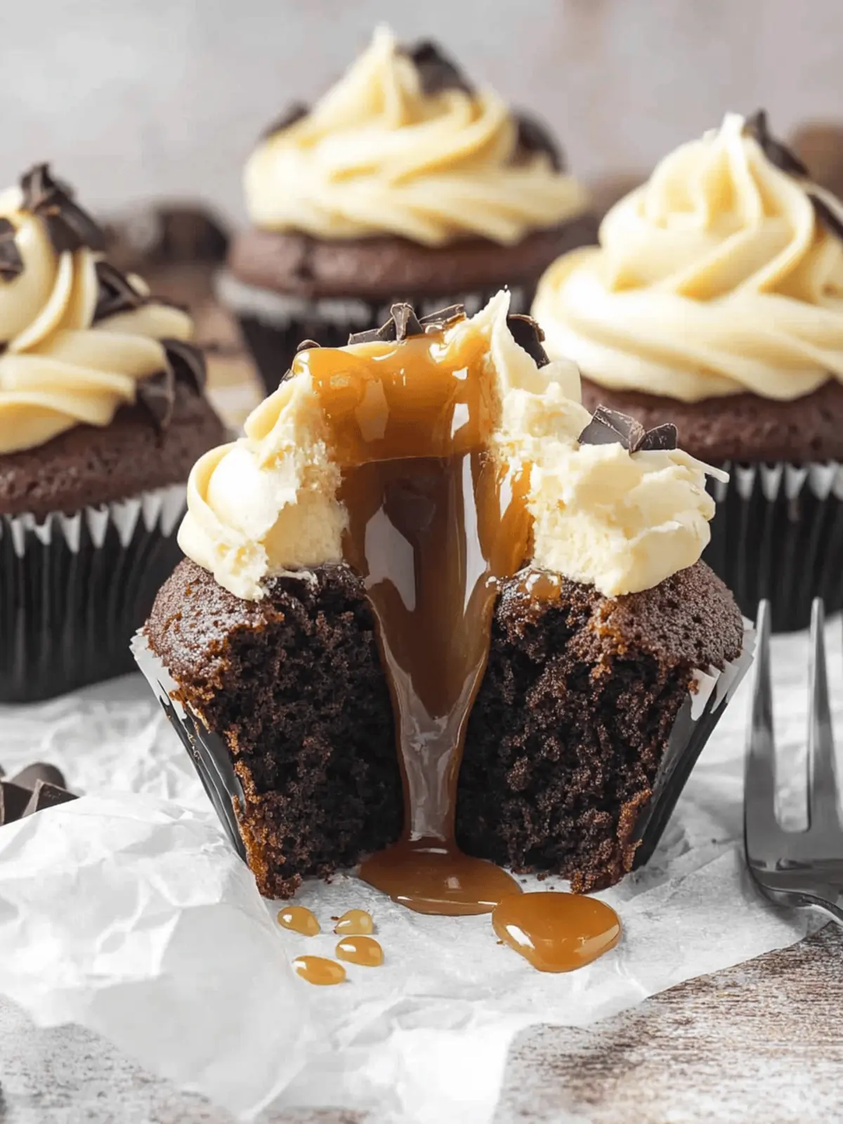 Chocolate Caramel Cupcakes
