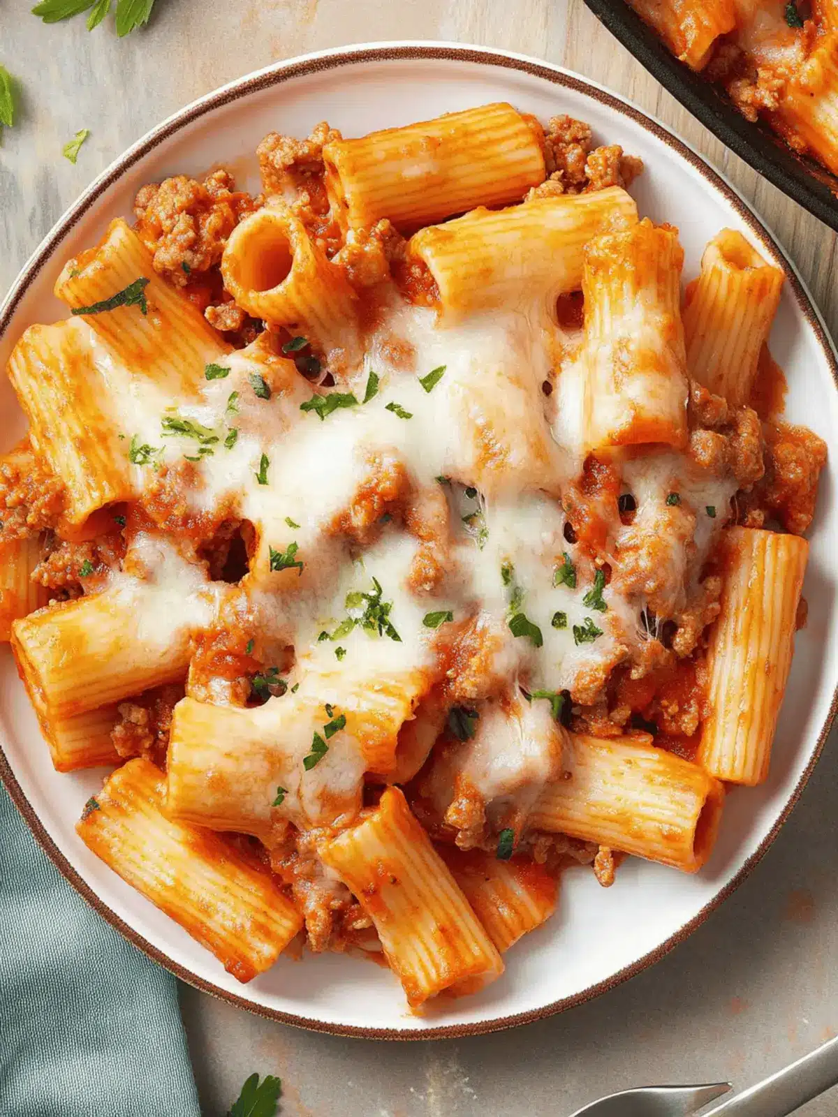 Ground Turkey Baked Rigatoni