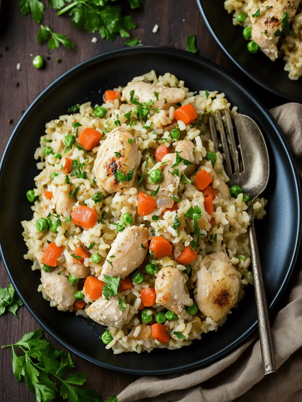 One Pan Creamy Chicken and Rice