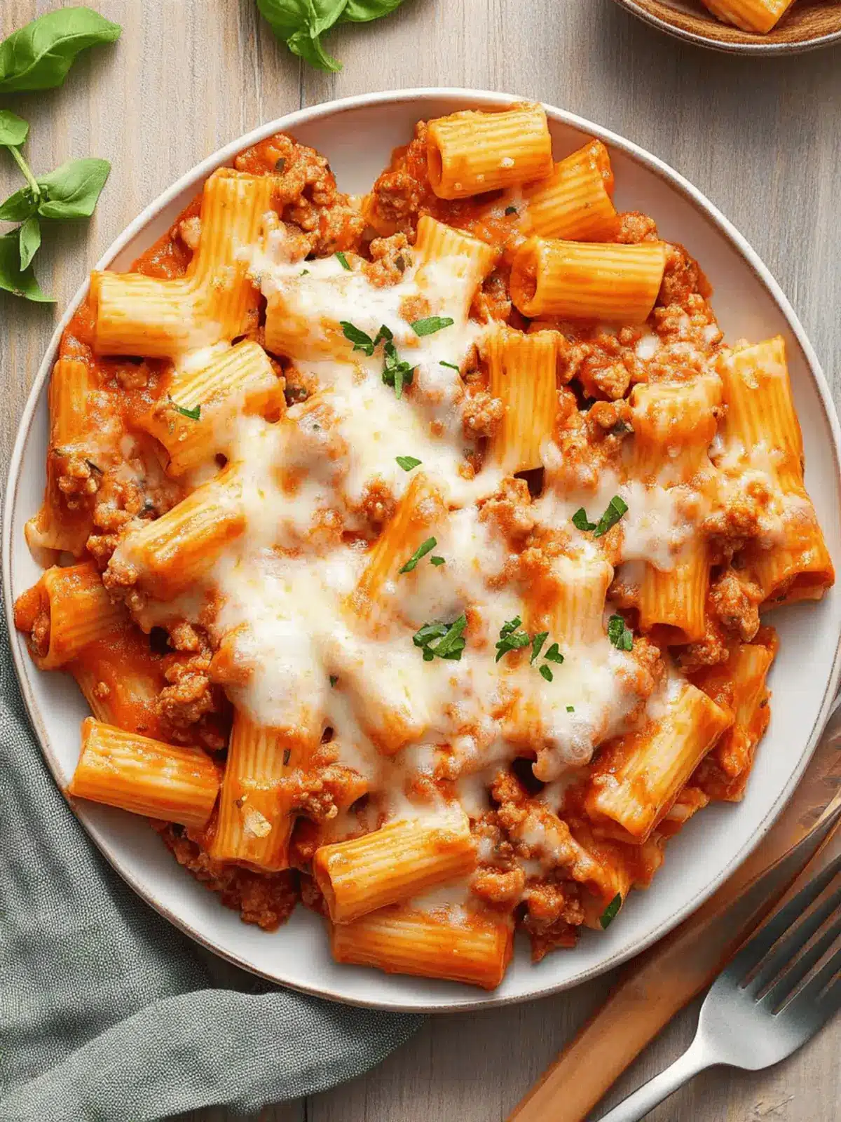 Ground Turkey Baked Rigatoni