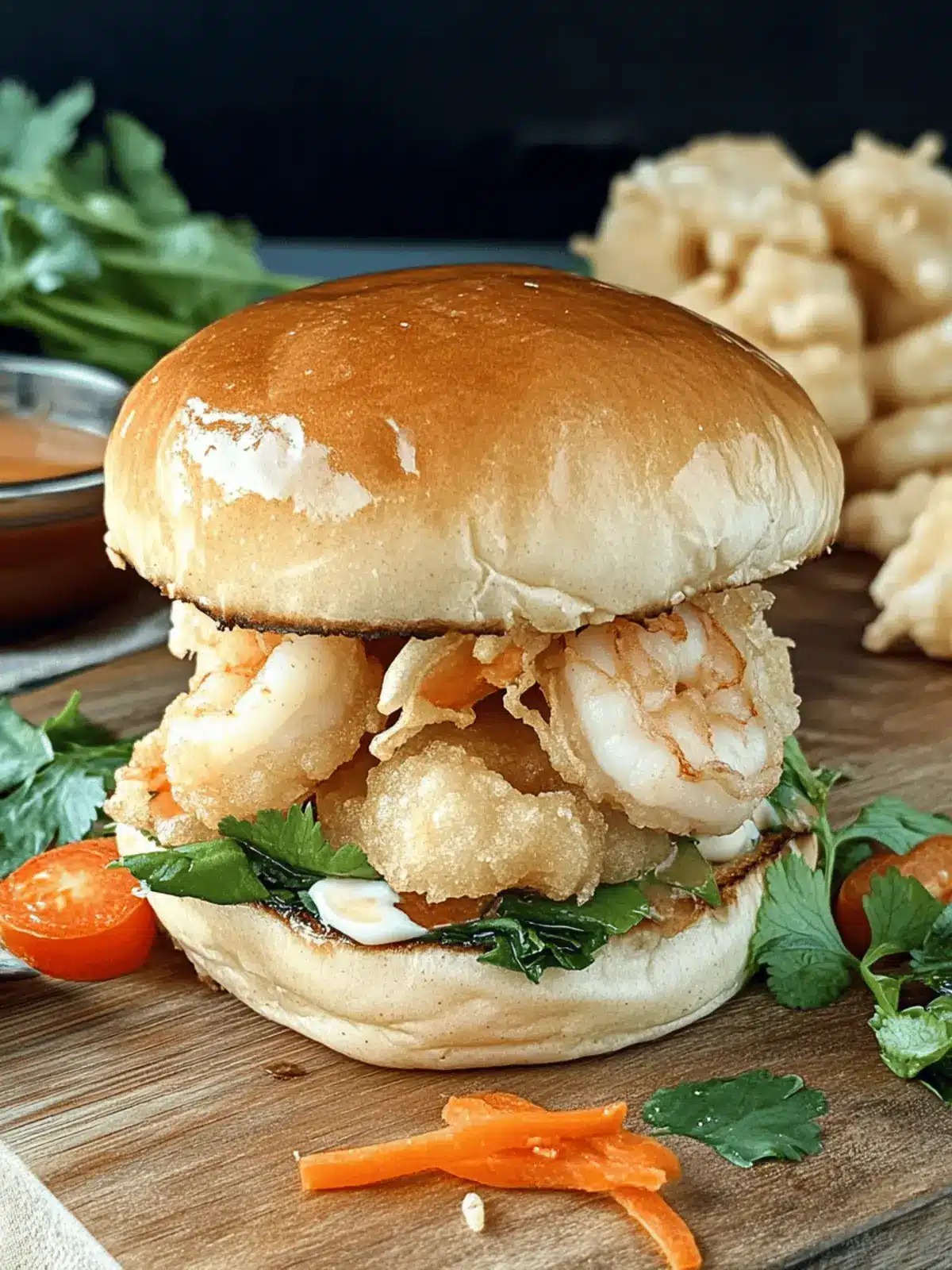 Shrimp Tempura Burger