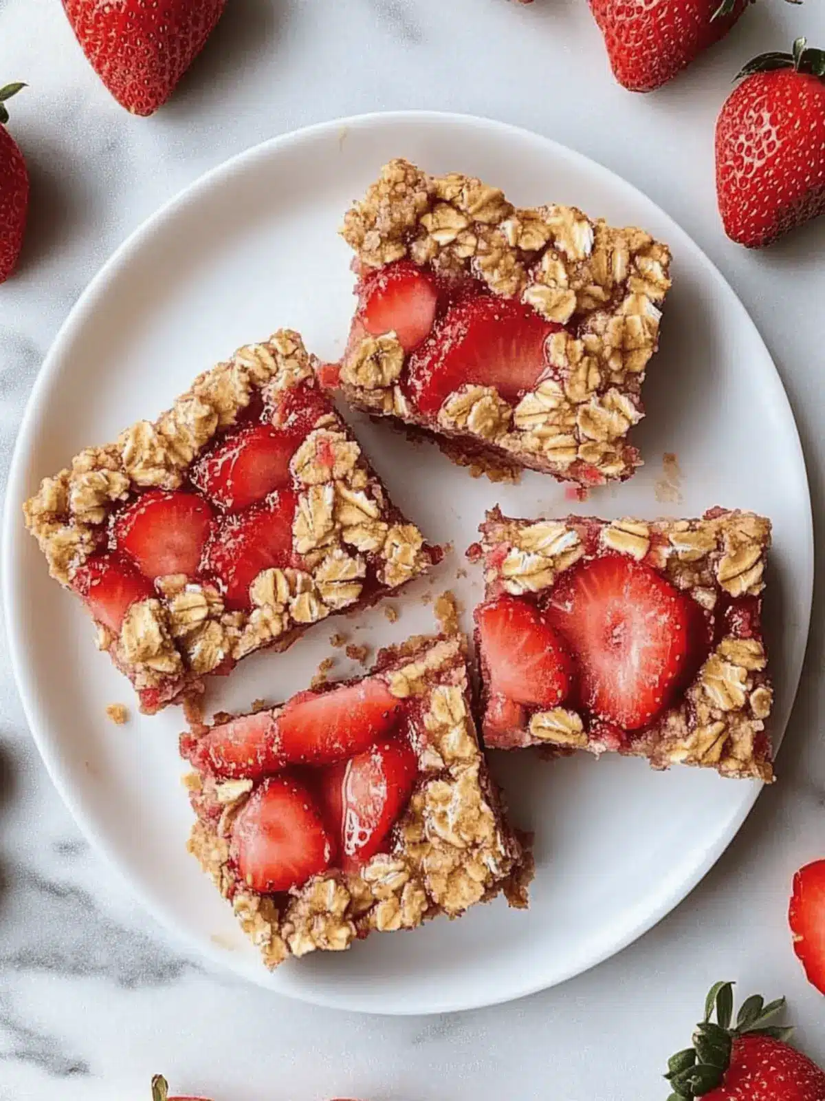 Healthy Strawberry Oatmeal Bars