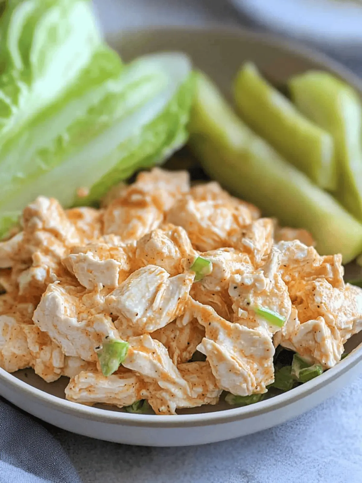 High Protein Buffalo Chicken Salad (Healthy, Easy)