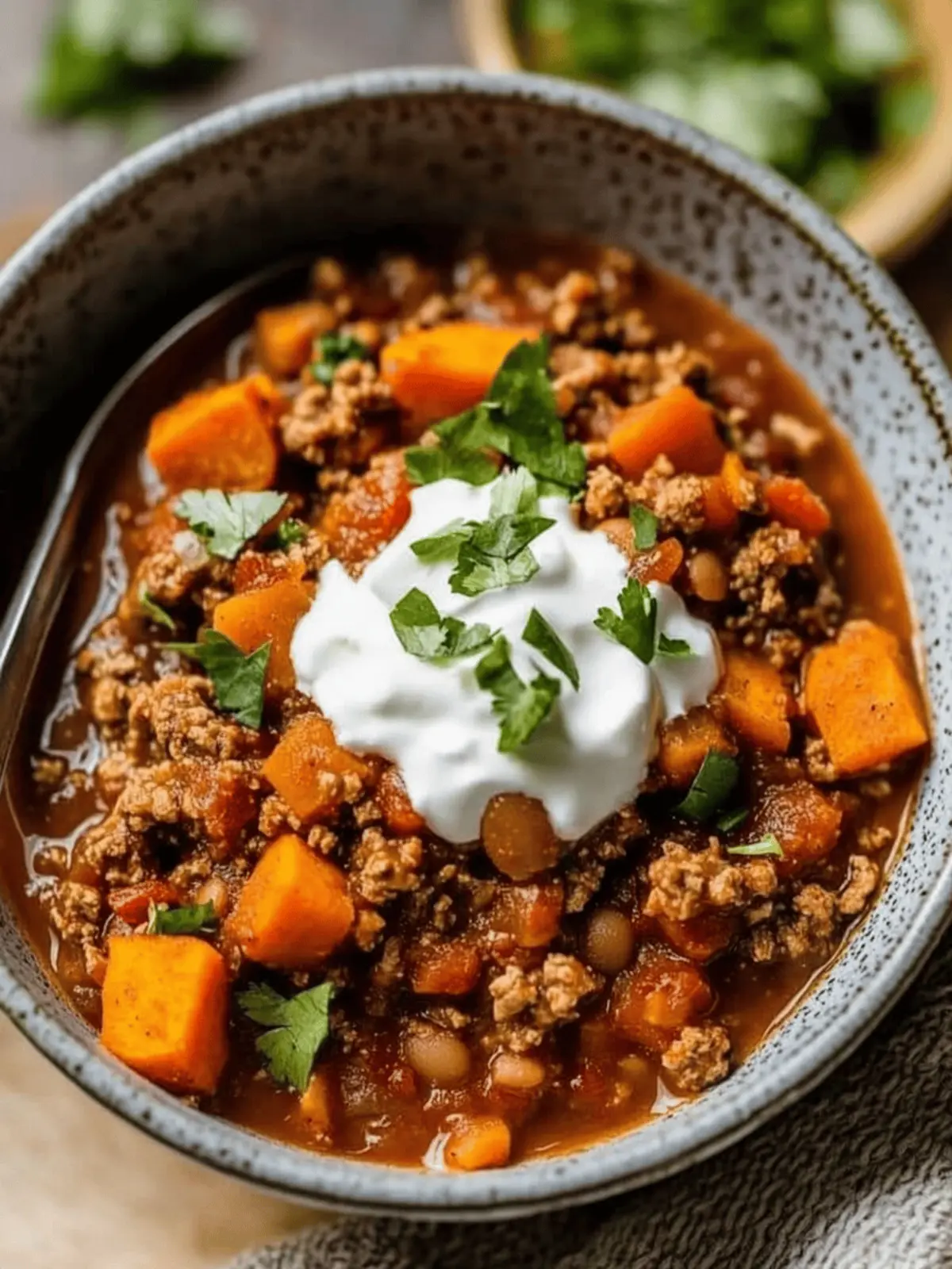 No Bean Turkey and Sweet Potato Chili