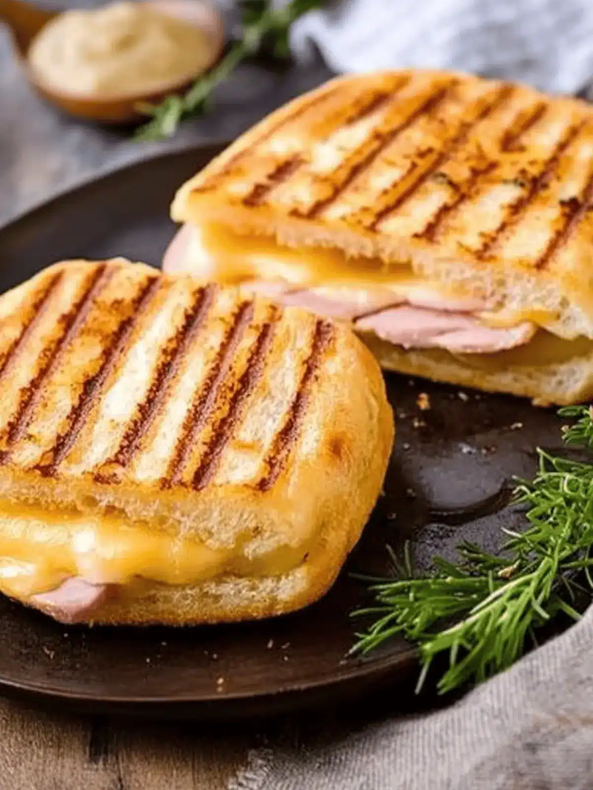 Ham and Cheese Potato Sandwiches