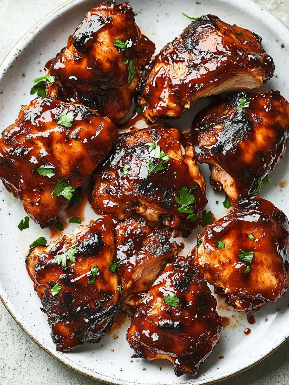Caramelized BBQ Chicken Thighs in the Oven