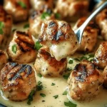 Creamy Garlic Sauce with Grilled Chicken Bites