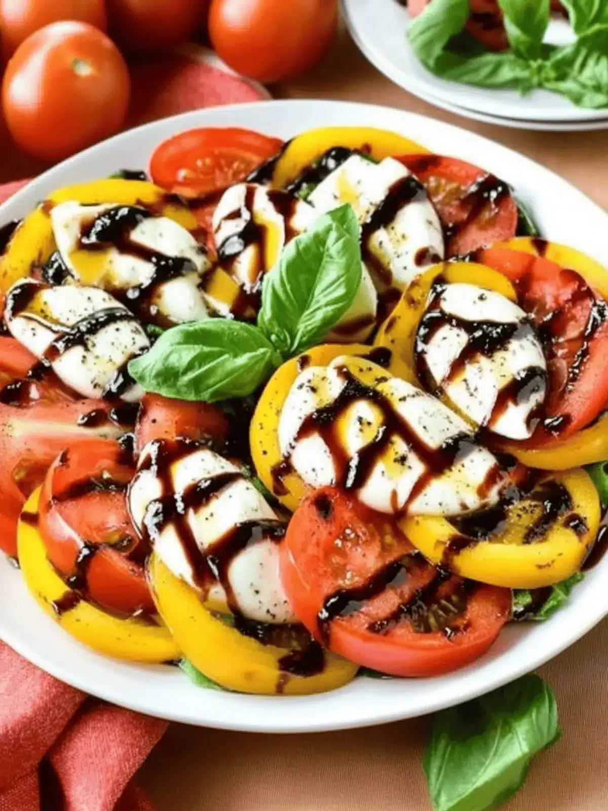 Heirloom Caprese Salad with Balsamic Reduction