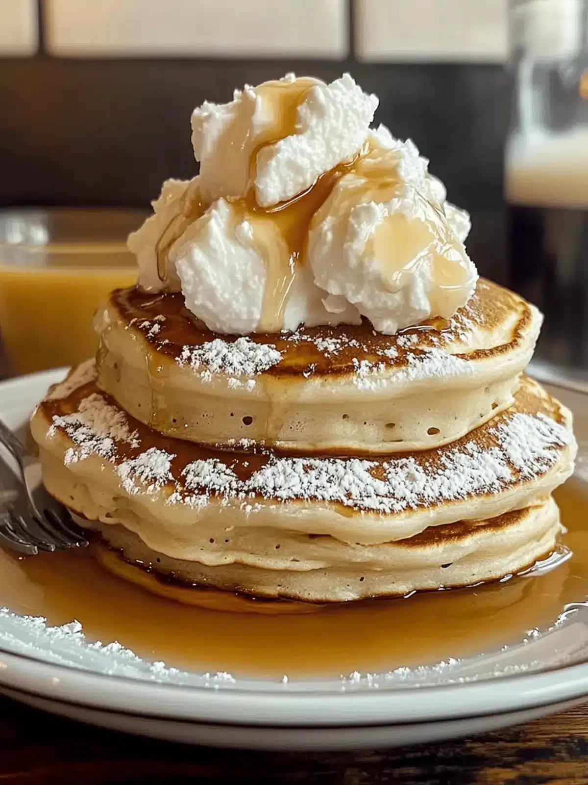 Sweet Coconut Cream Pancakes