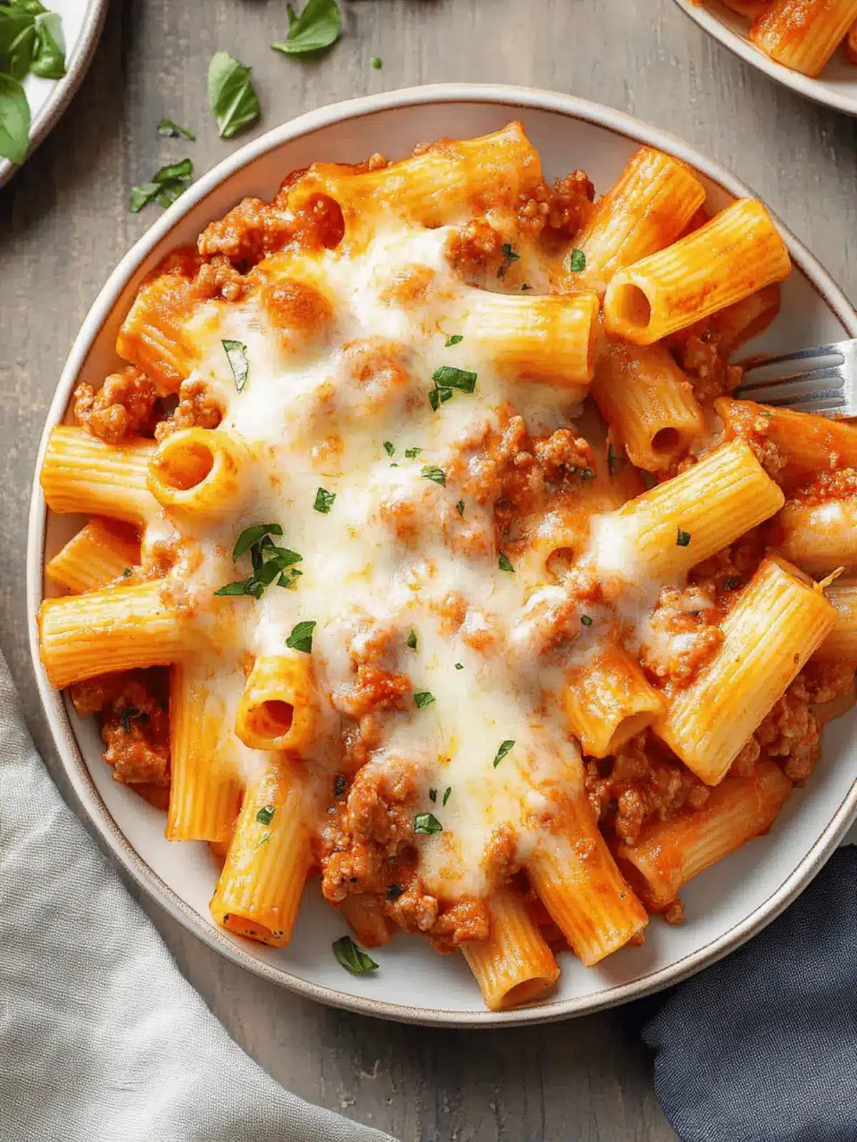 Ground Turkey Baked Rigatoni