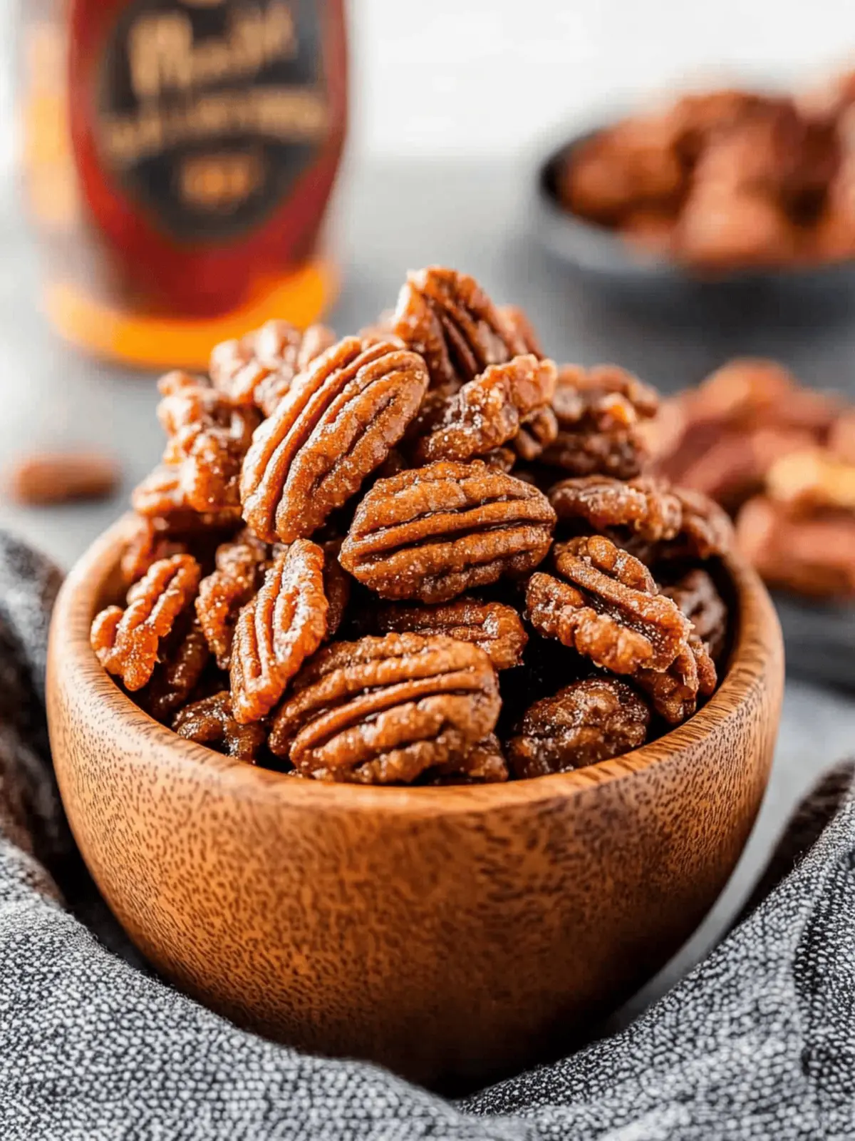 Crockpot Maple Bourbon Candied Pecans
