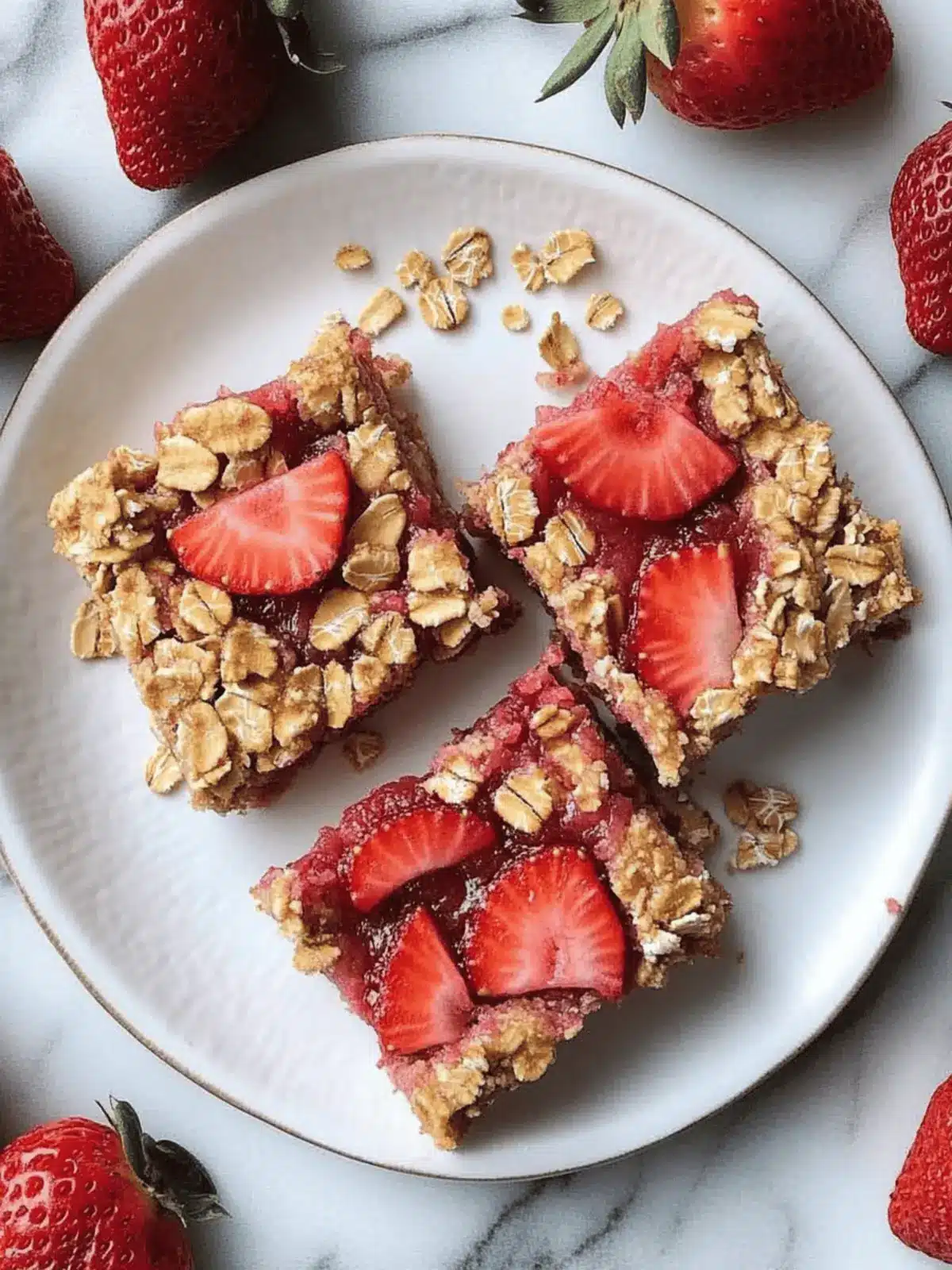 Healthy Strawberry Oatmeal Bars