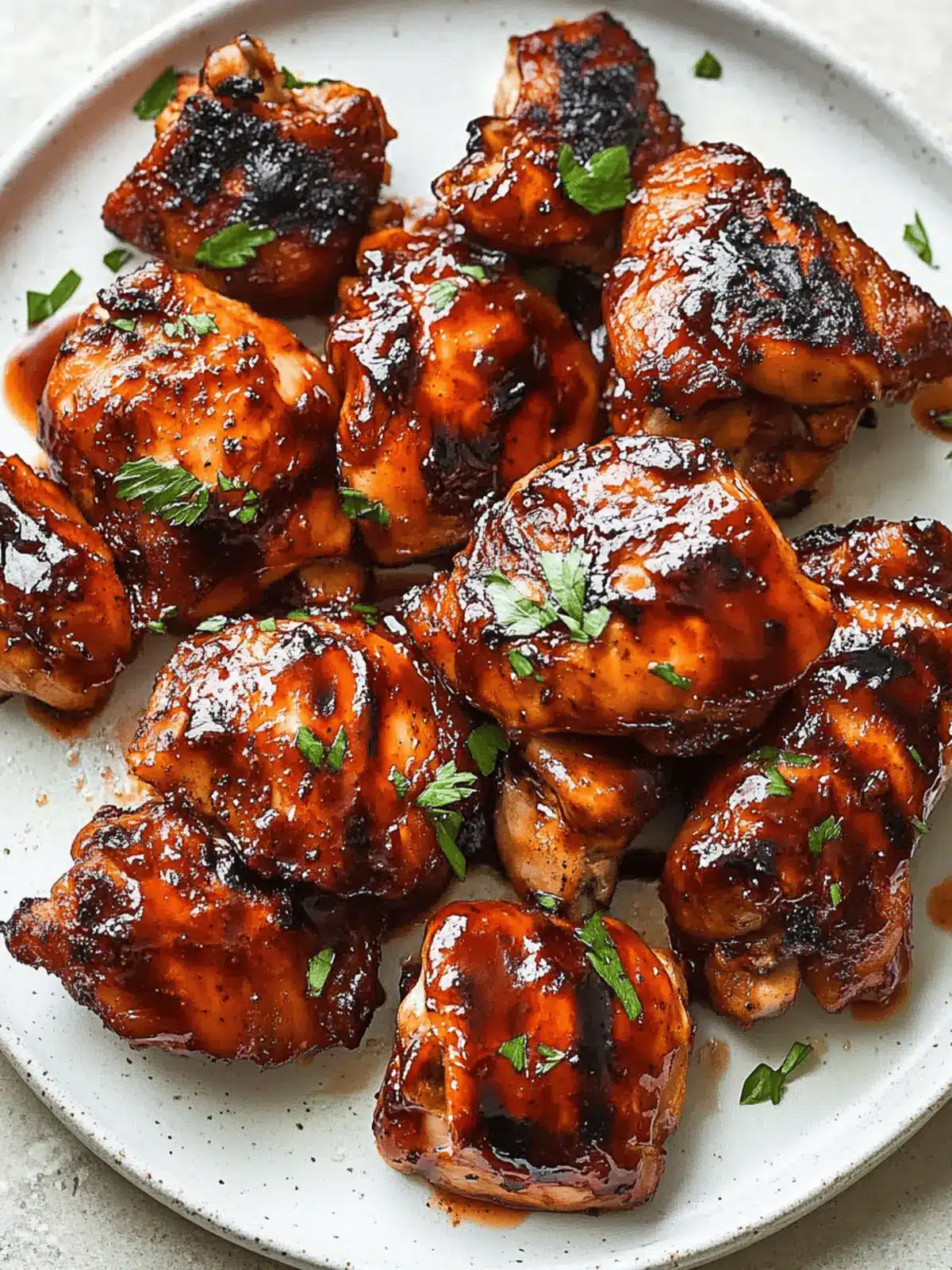 Caramelized BBQ Chicken Thighs in the Oven