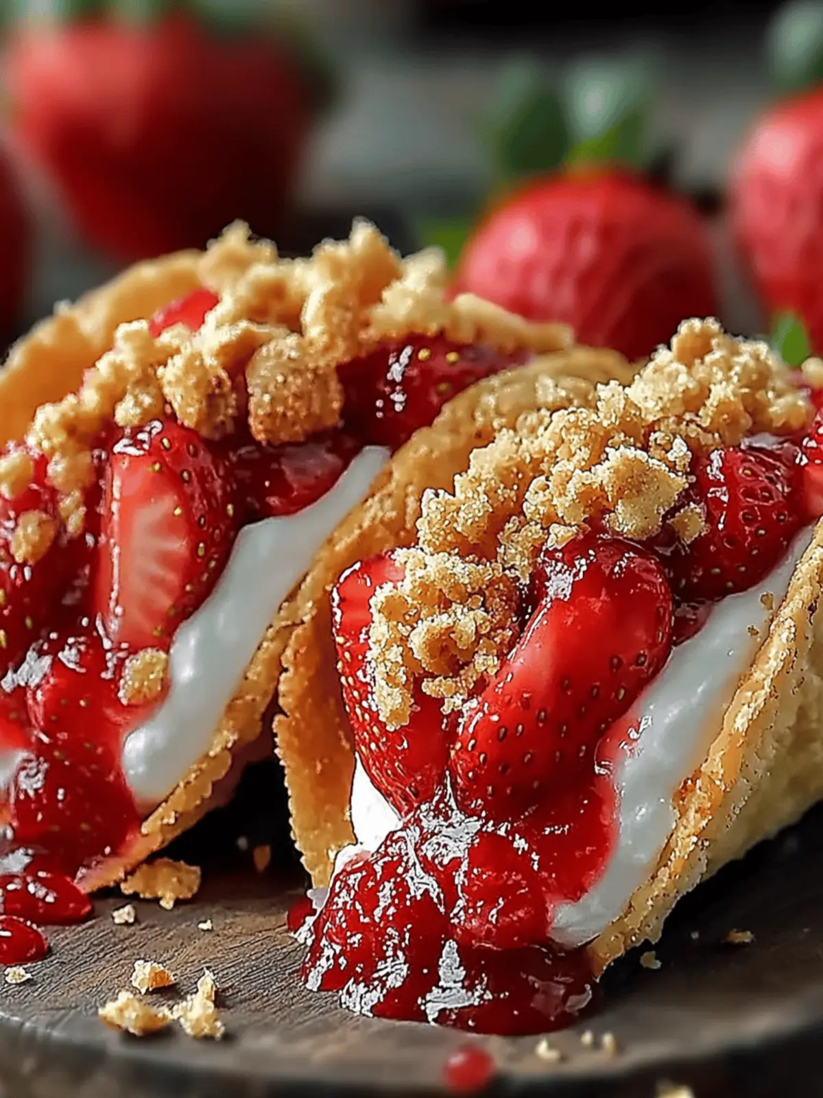Strawberry Crunch Cheesecake Tacos