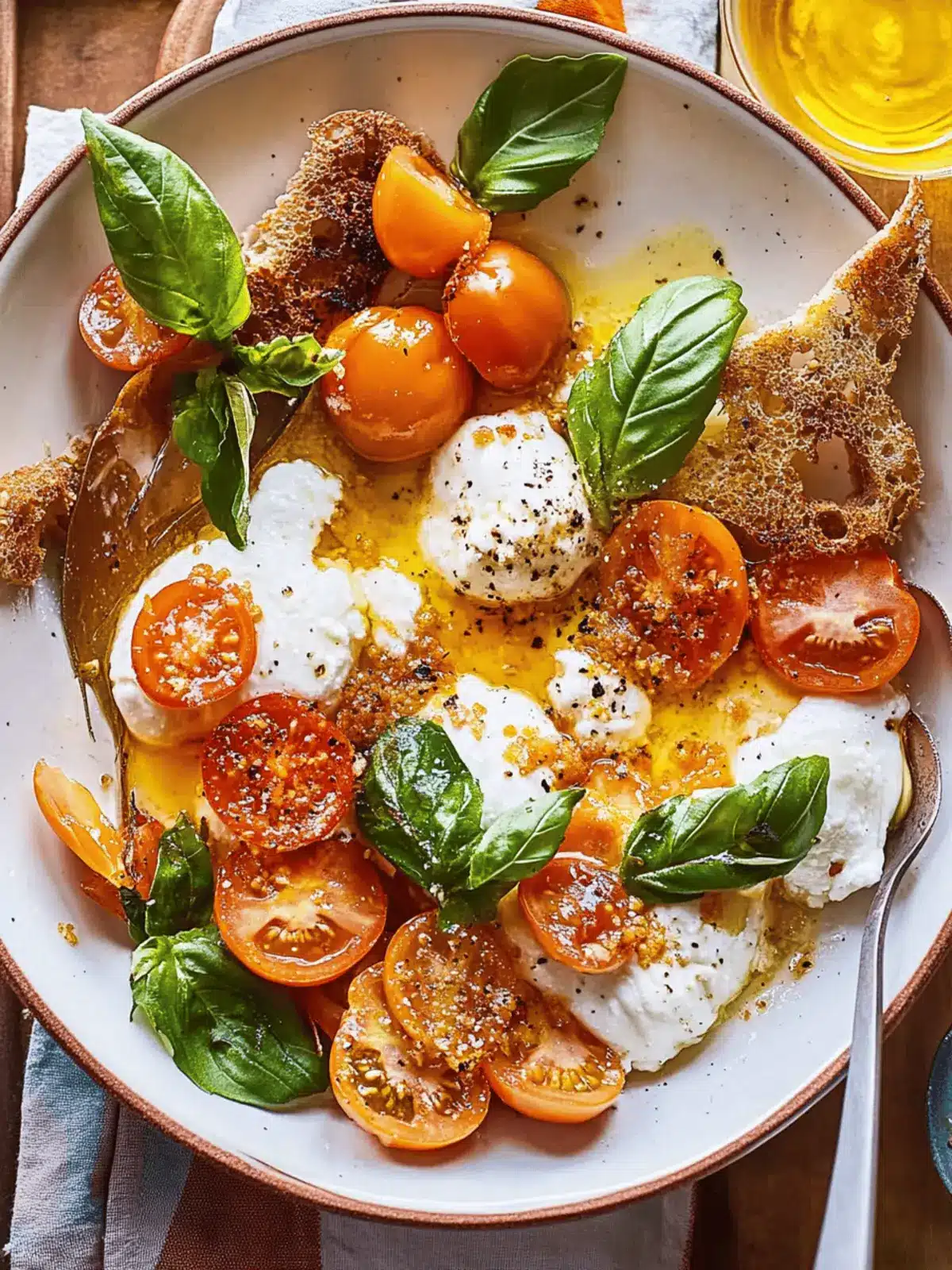 Sun Gold Tomato Caprese with Burrata