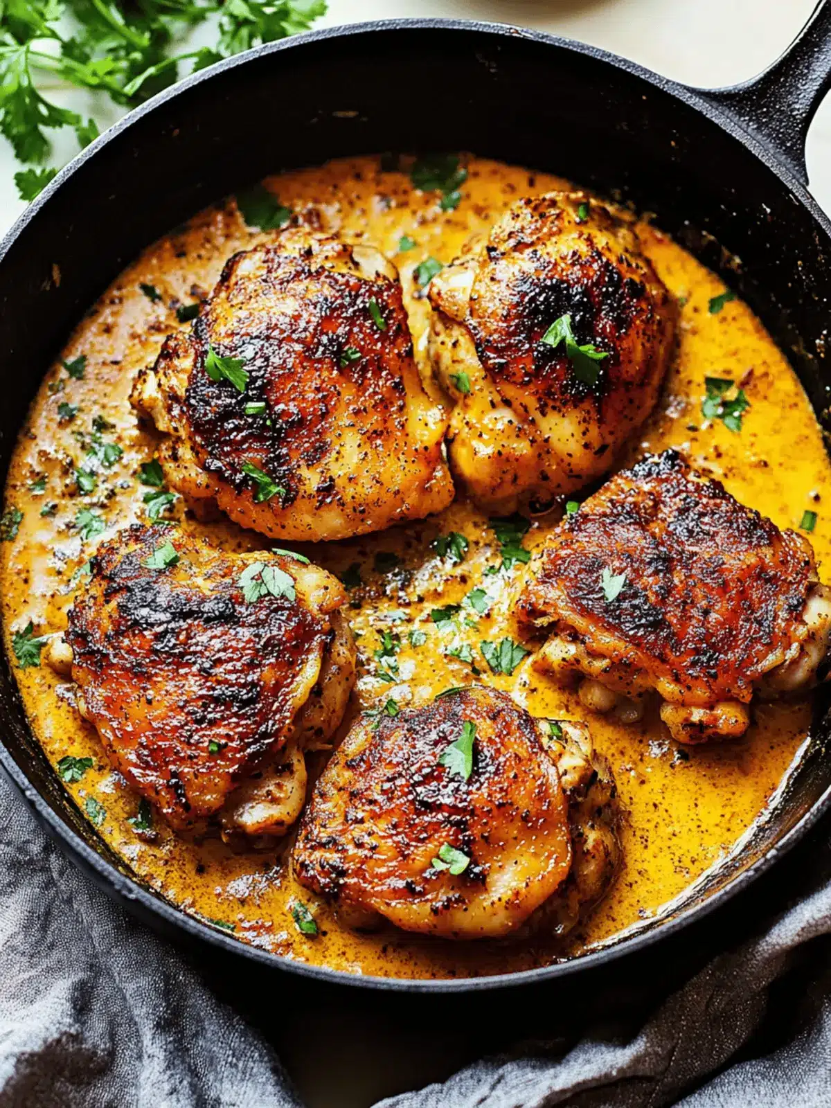Easy Skillet Chicken Thighs