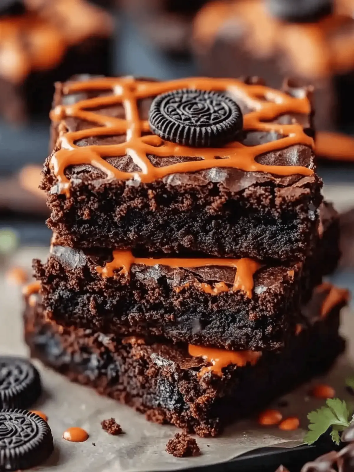 Halloween Oreo Brownies