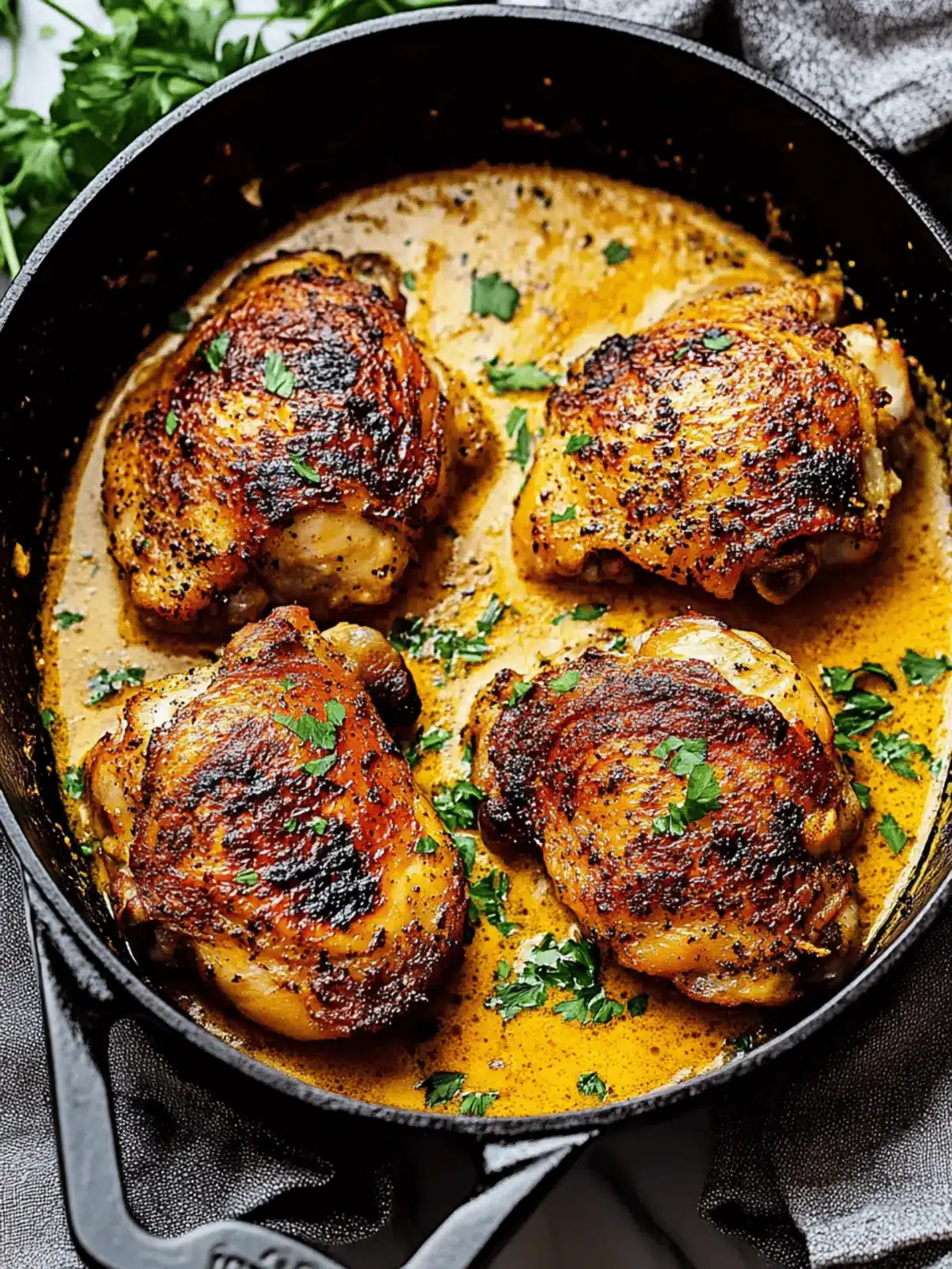 Easy Skillet Chicken Thighs