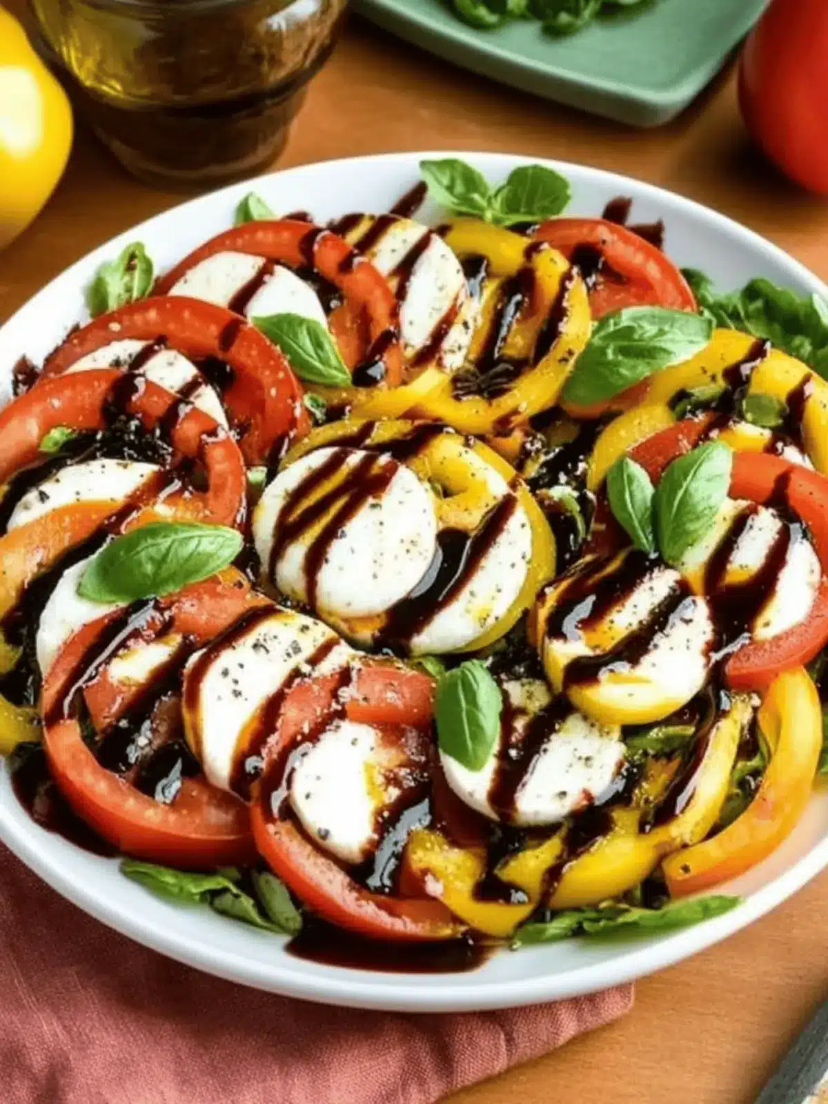 Heirloom Caprese Salad with Balsamic Reduction