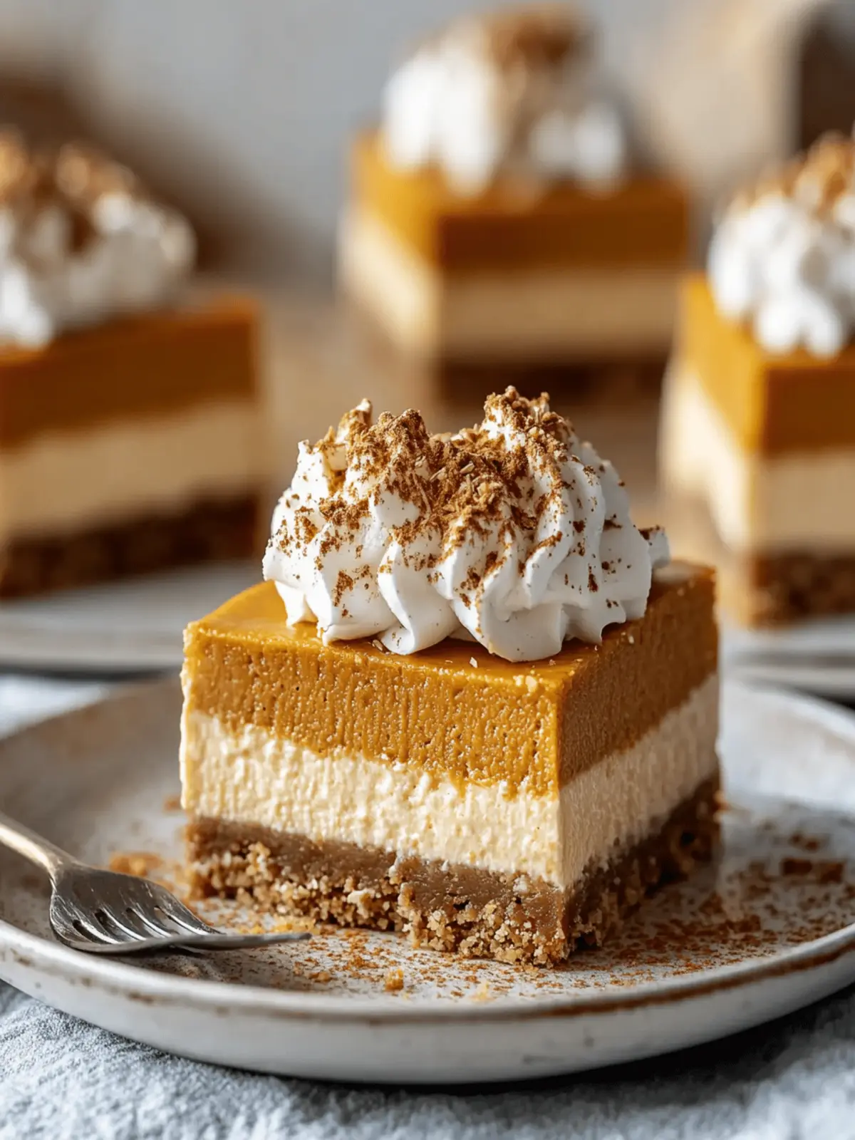No Bake Pumpkin Cheesecake Bars