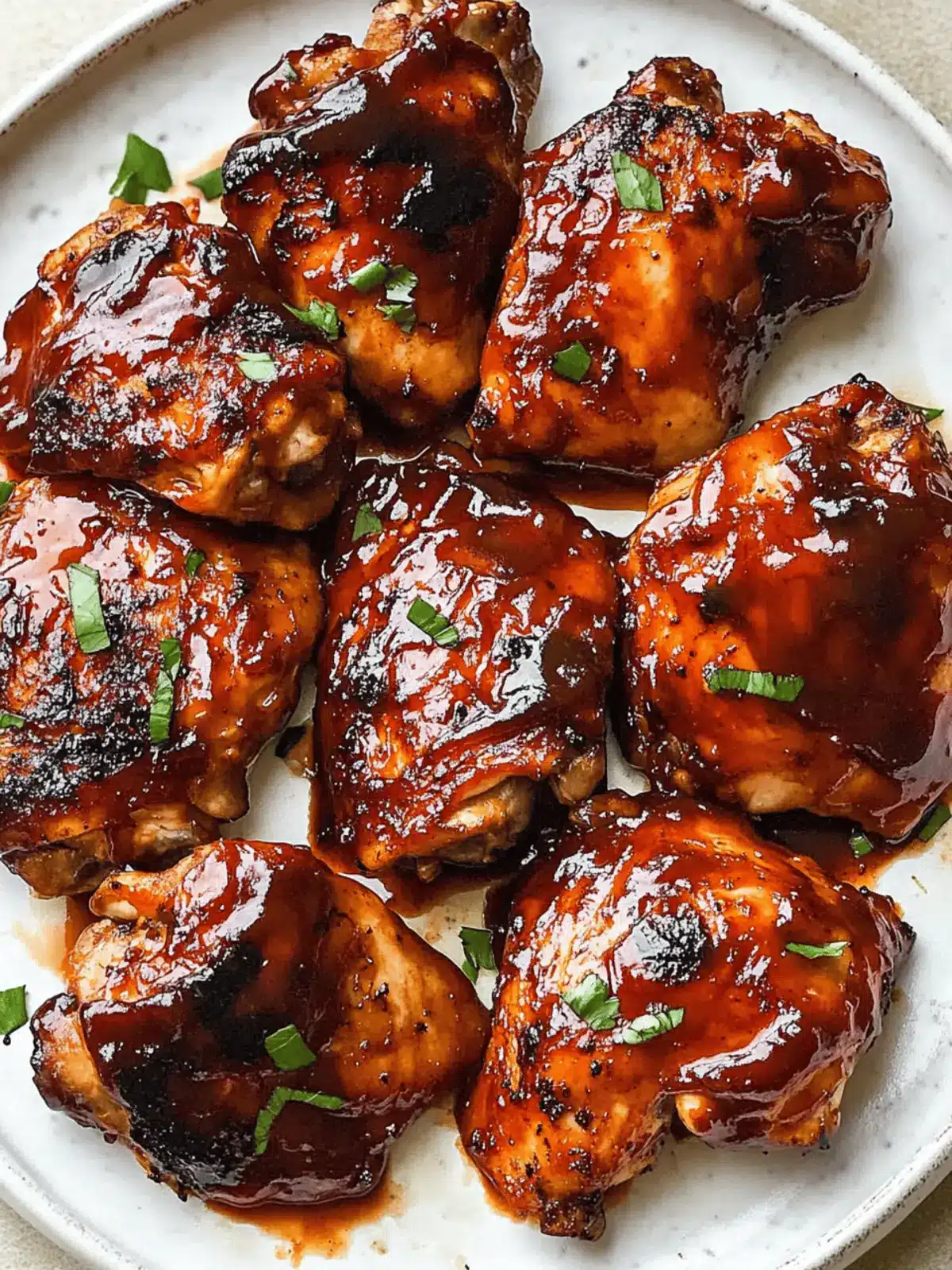 Caramelized BBQ Chicken Thighs in the Oven
