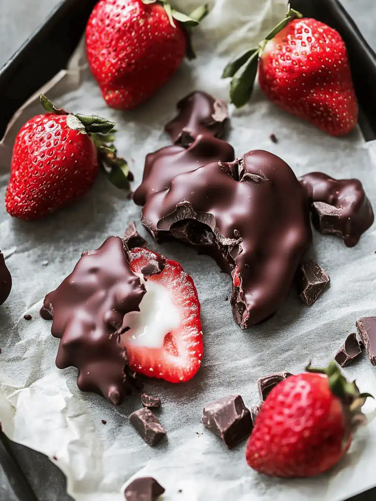 Chocolate-Covered Strawberry Yogurt Clusters