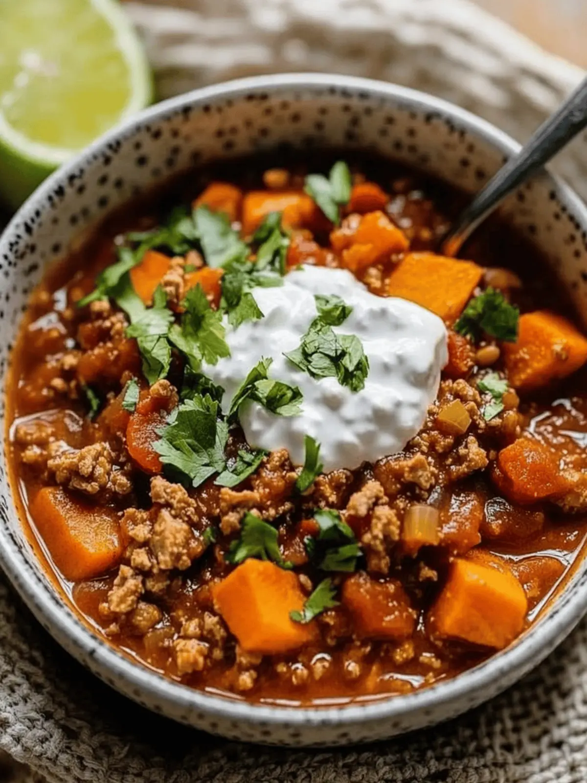 No Bean Turkey and Sweet Potato Chili