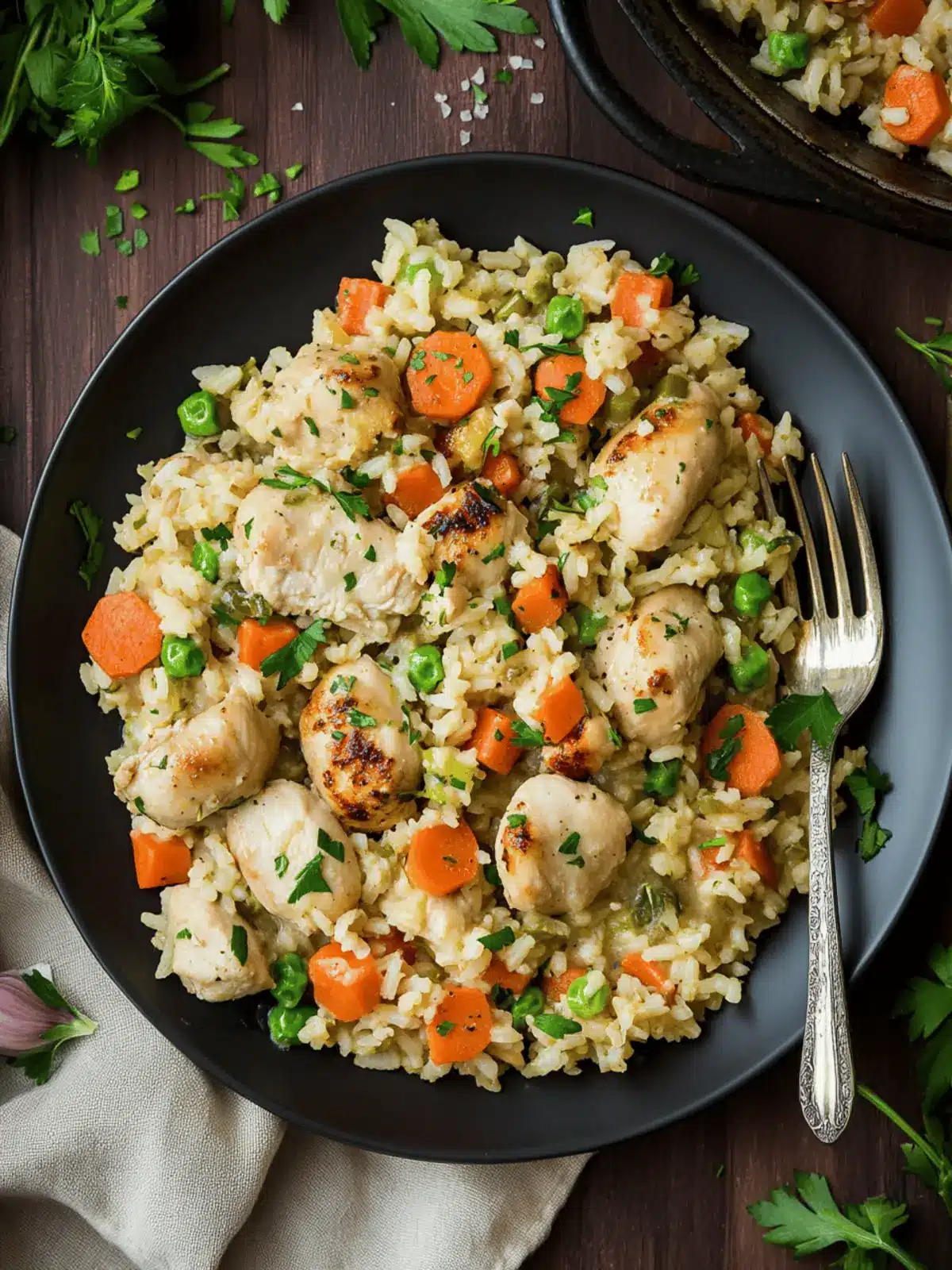 One Pan Creamy Chicken and Rice
