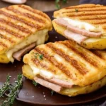 Ham and Cheese Potato Sandwiches
