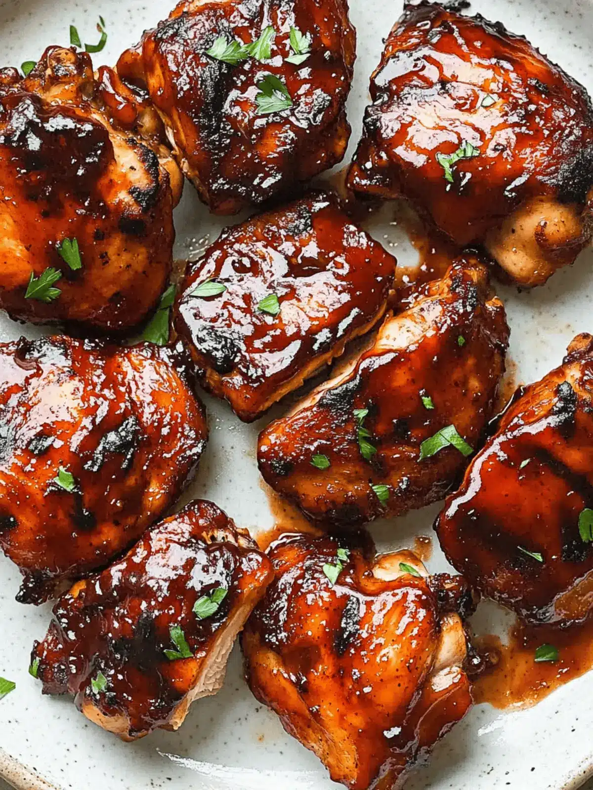 Caramelized BBQ Chicken Thighs in the Oven