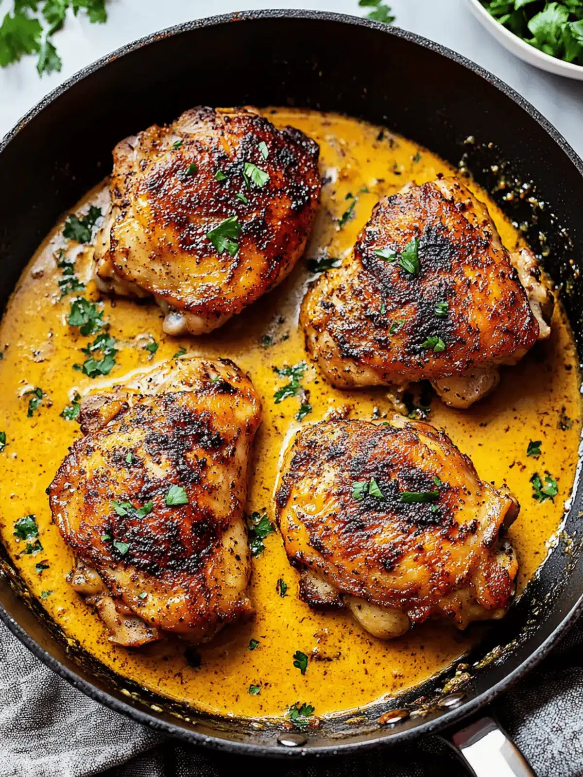 Easy Skillet Chicken Thighs