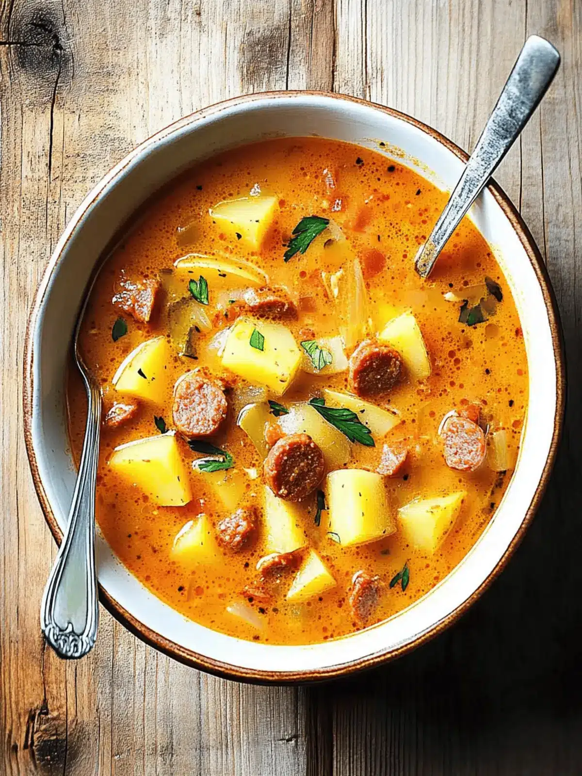 Spanish Potato Soup with Chorizo