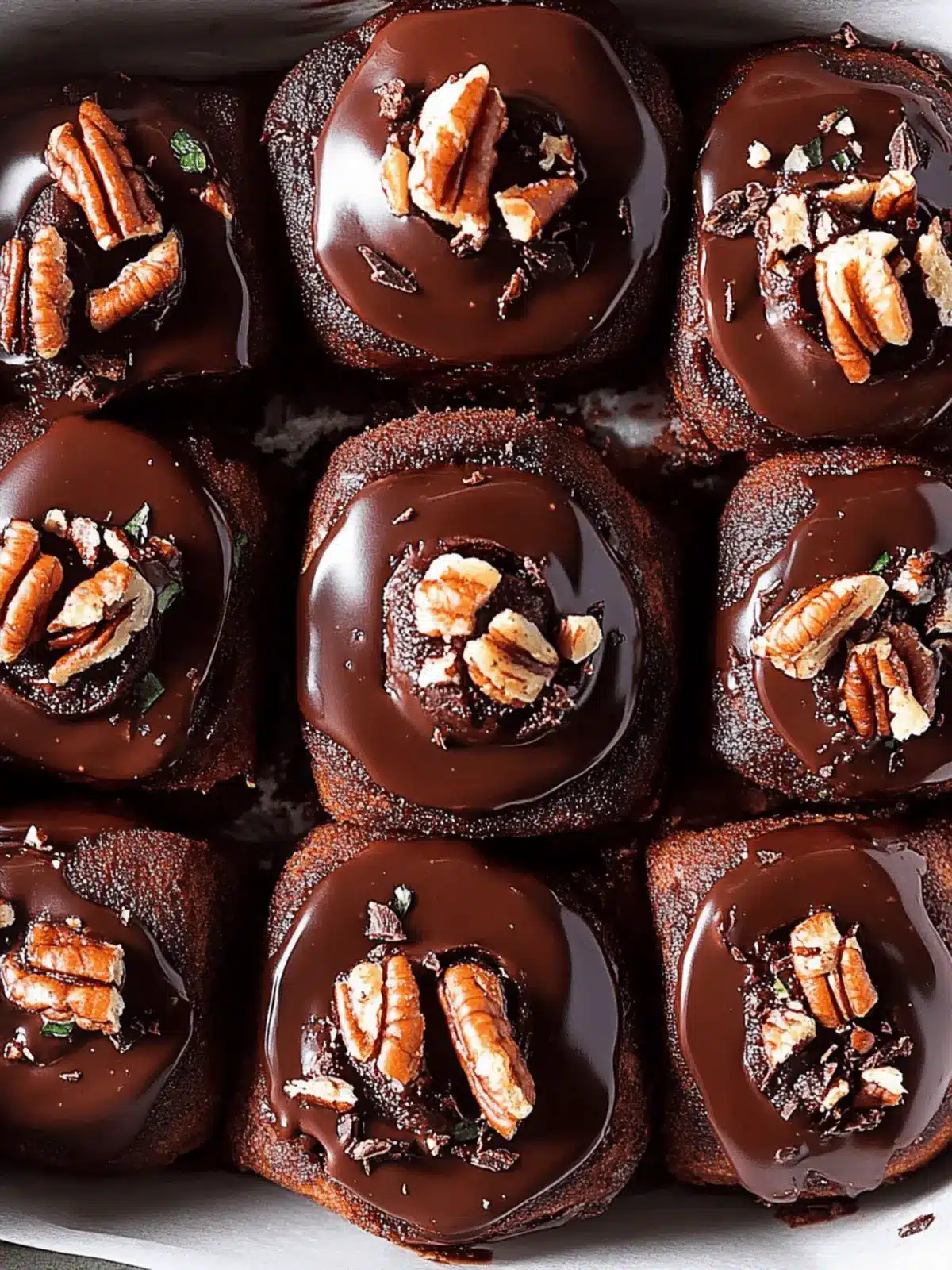 Chocolate Pecan Cinnamon Rolls
