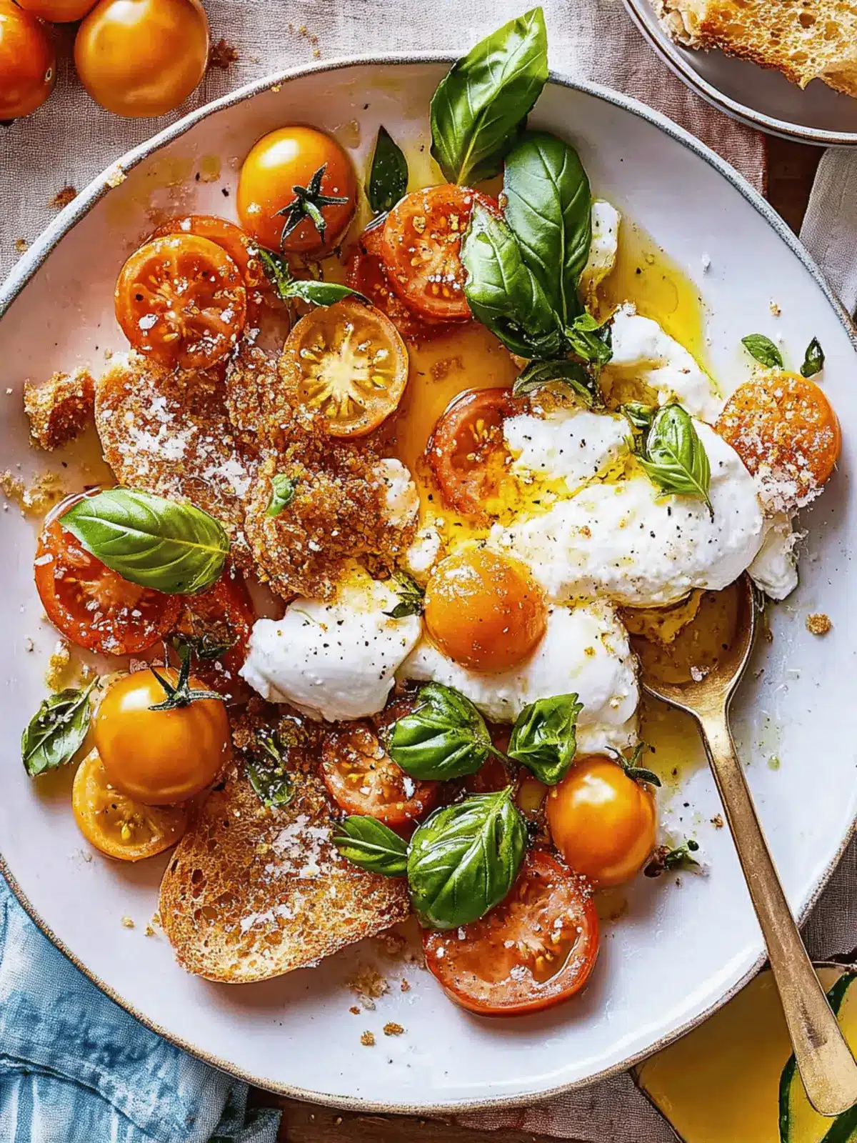 Sun Gold Tomato Caprese with Burrata