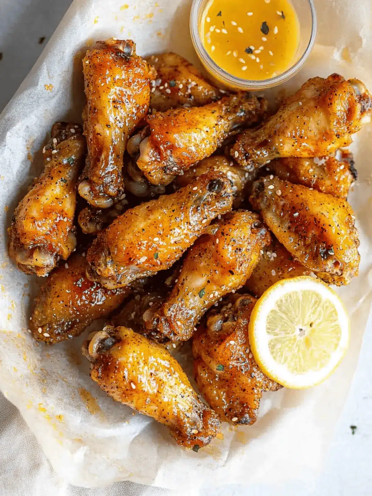 Honey Lemon Pepper Wings